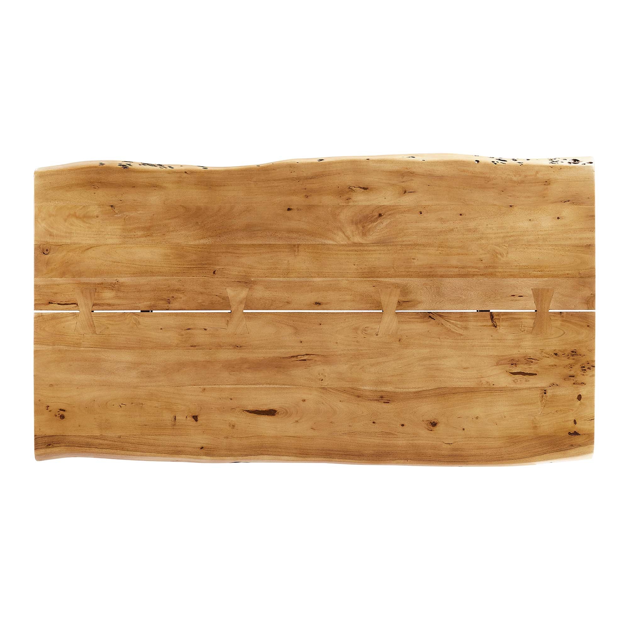 Viggo 74" Live Edge Acacia Wood Dining Table by Modway