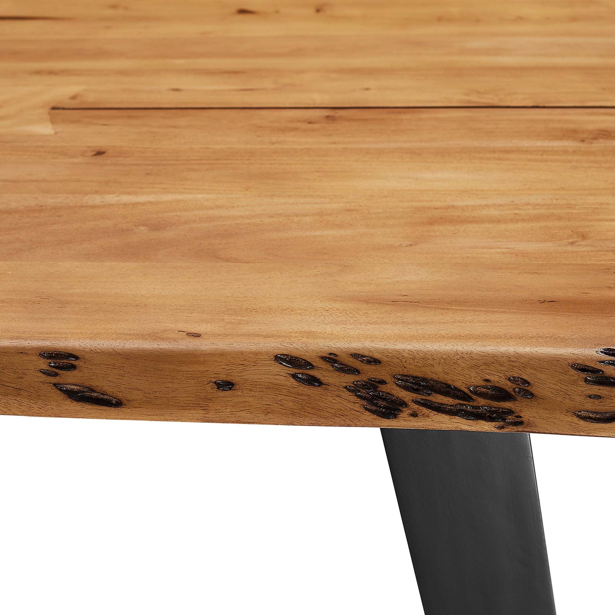 Viggo 74" Live Edge Acacia Wood Dining Table by Modway