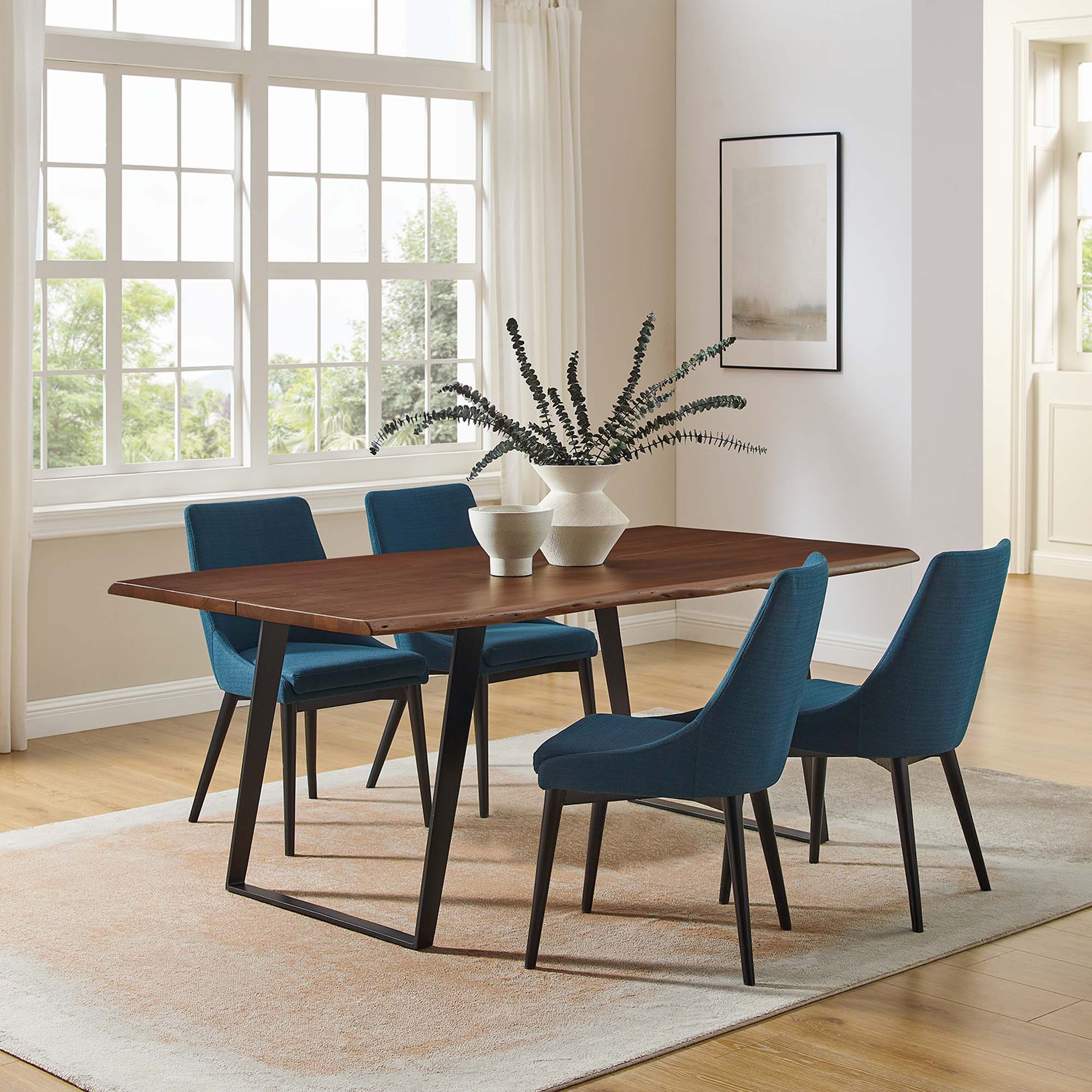 Viggo 74" Live Edge Acacia Wood Dining Table by Modway