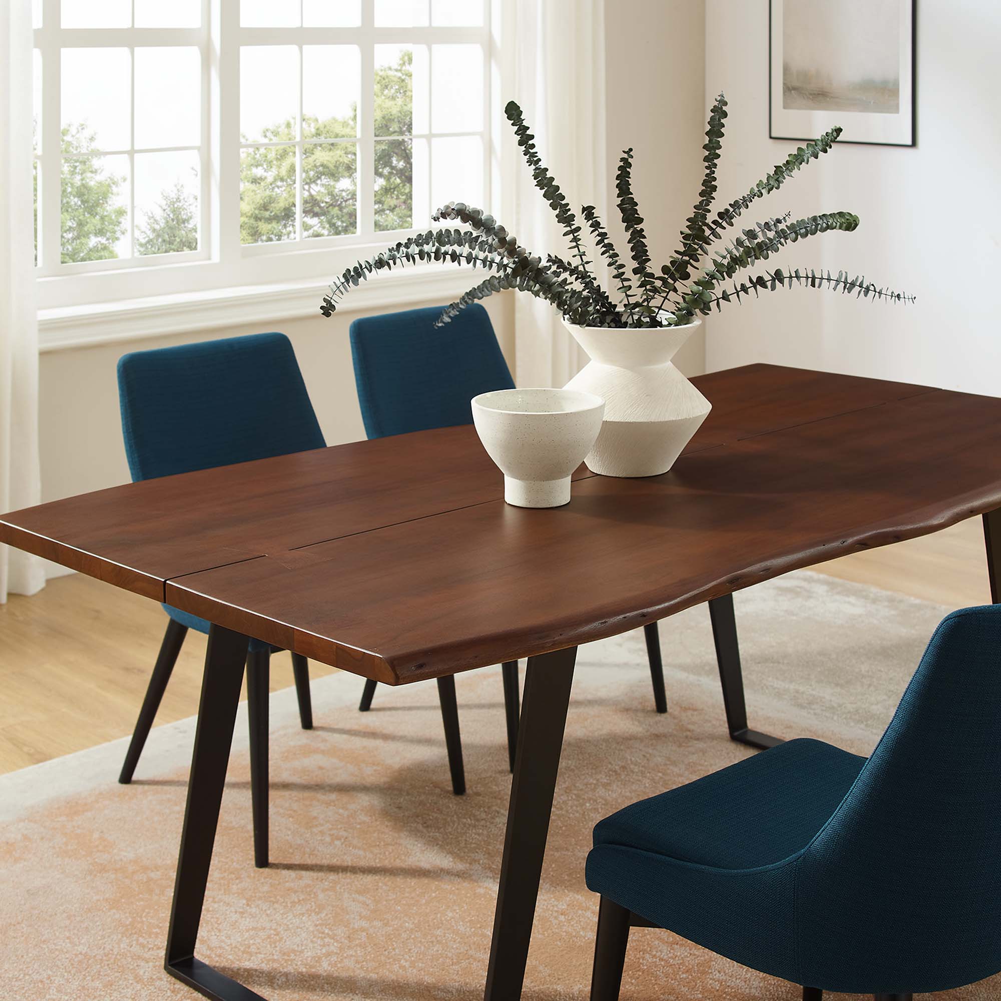 Viggo 74" Live Edge Acacia Wood Dining Table by Modway