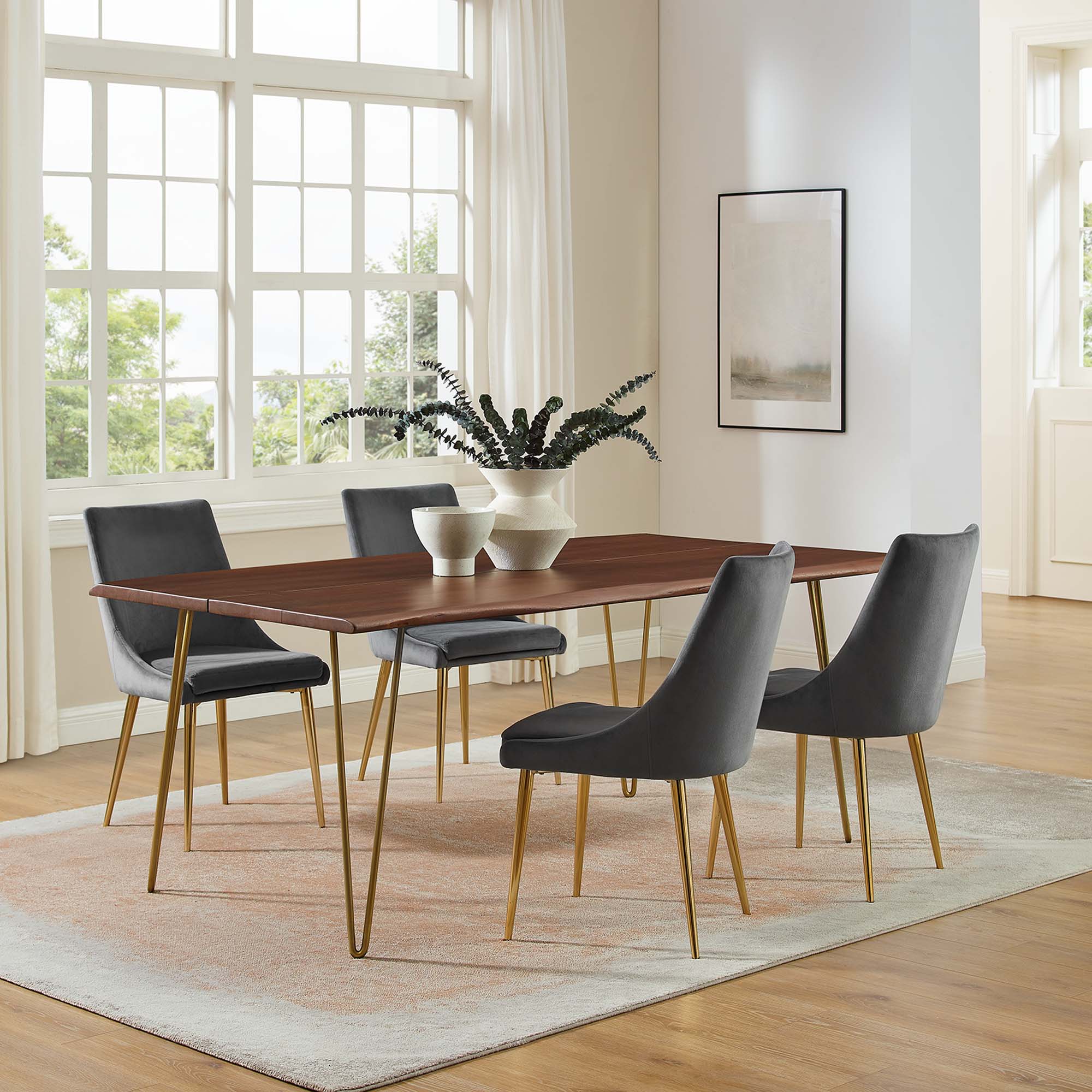Ardor 74" Live Edge Acacia Wood Acacia Wood Dining Table by Modway