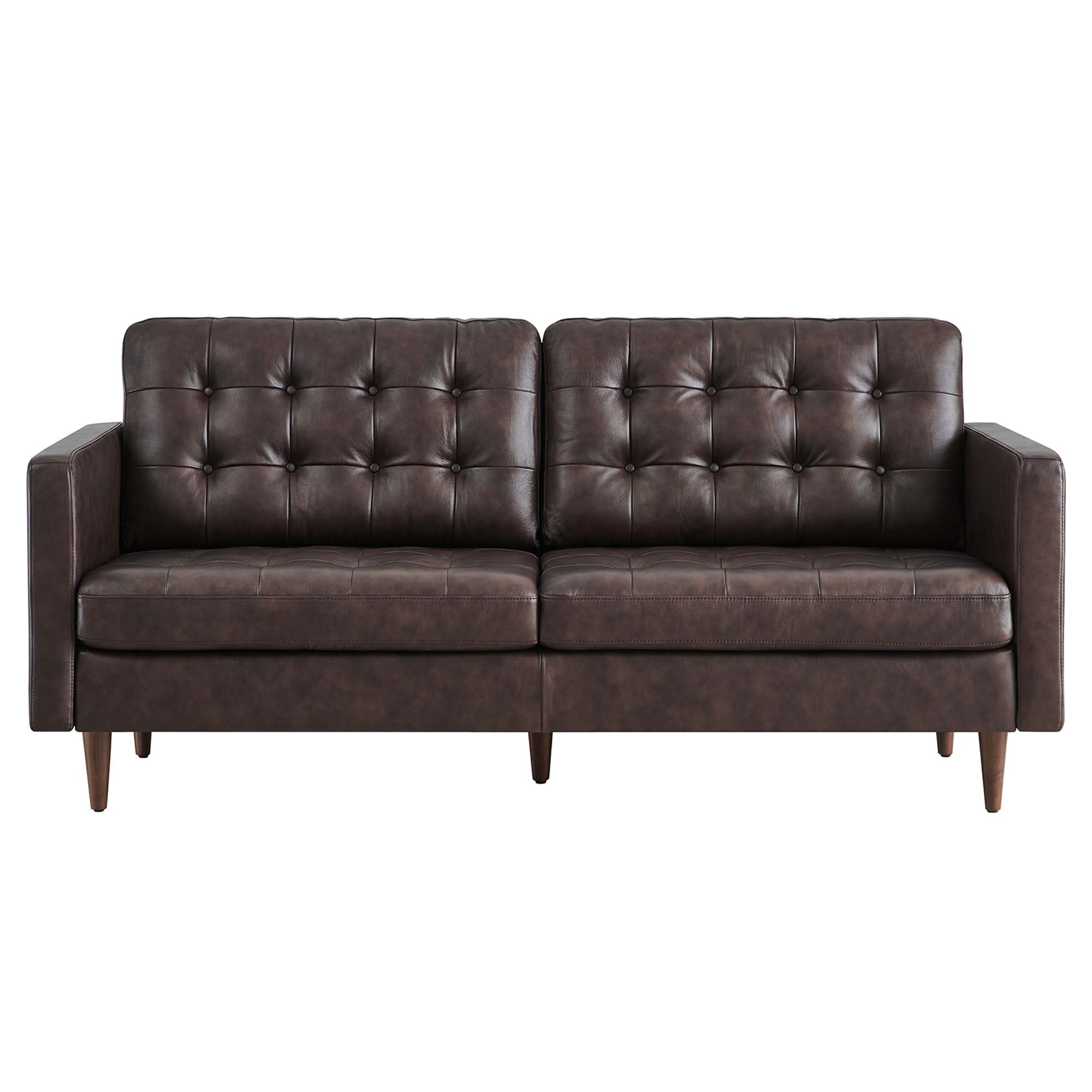 Exalt Tufted Leather Sofa by Modway