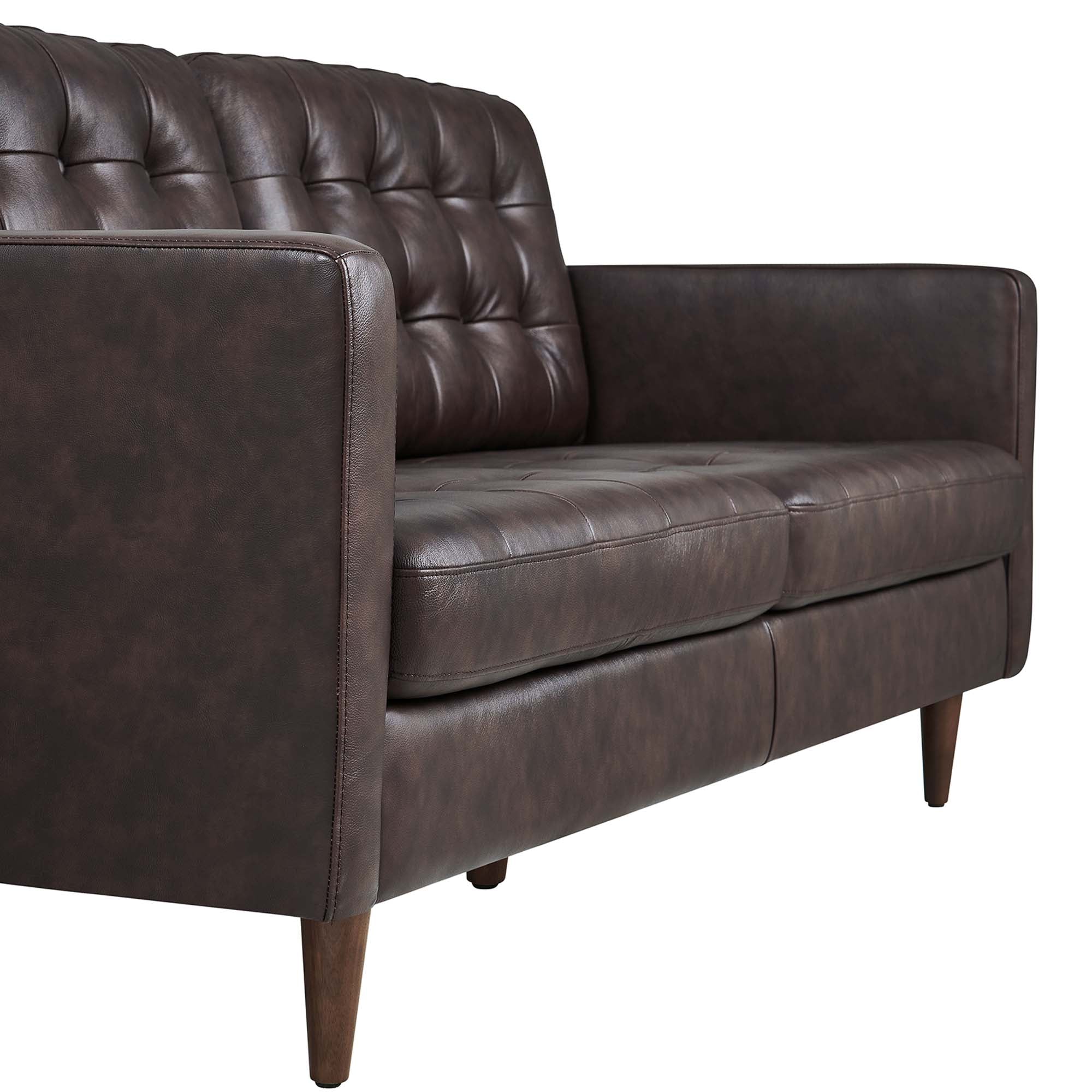 Exalt Tufted Leather Sofa by Modway
