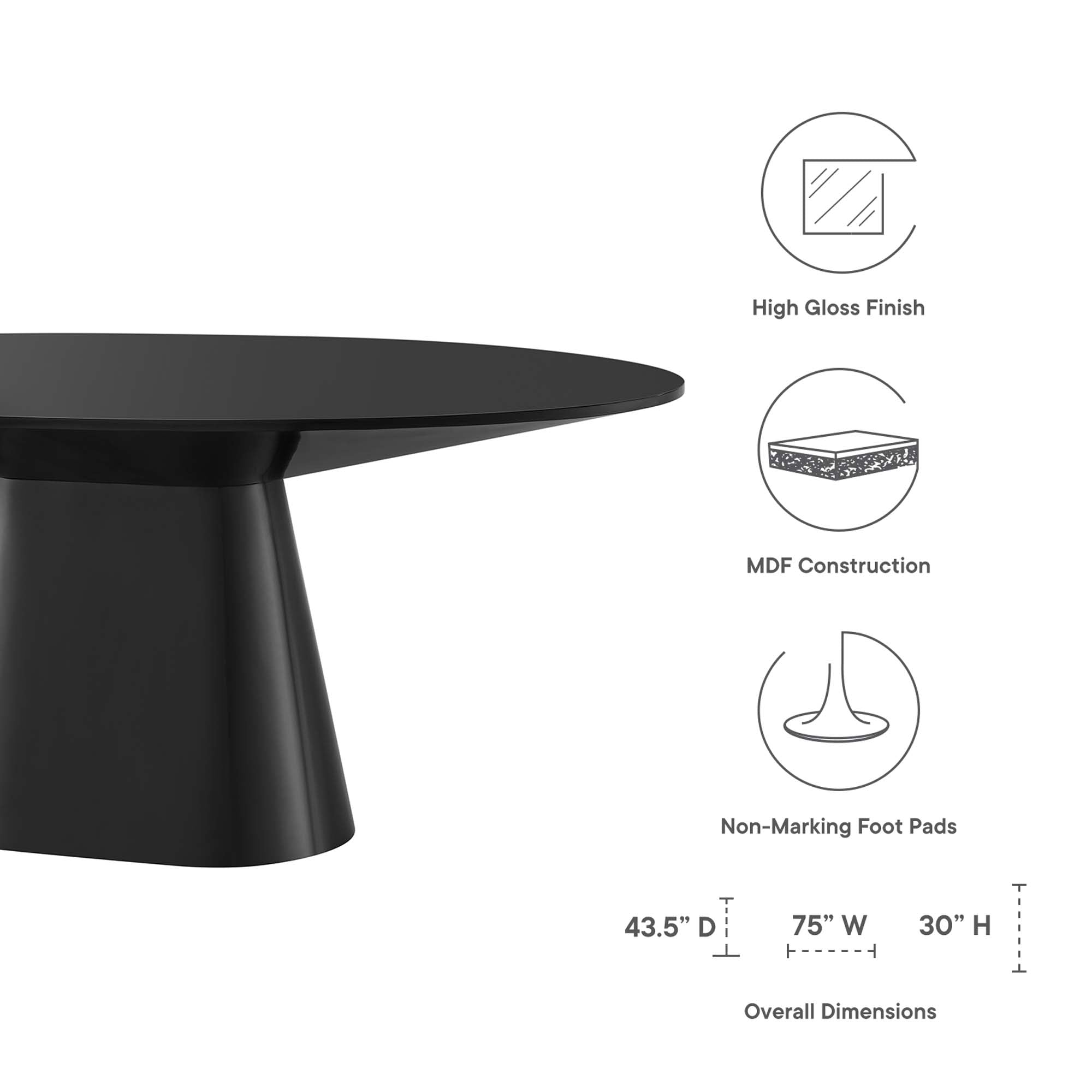 Provision 47" Round Dining Table by Modway
