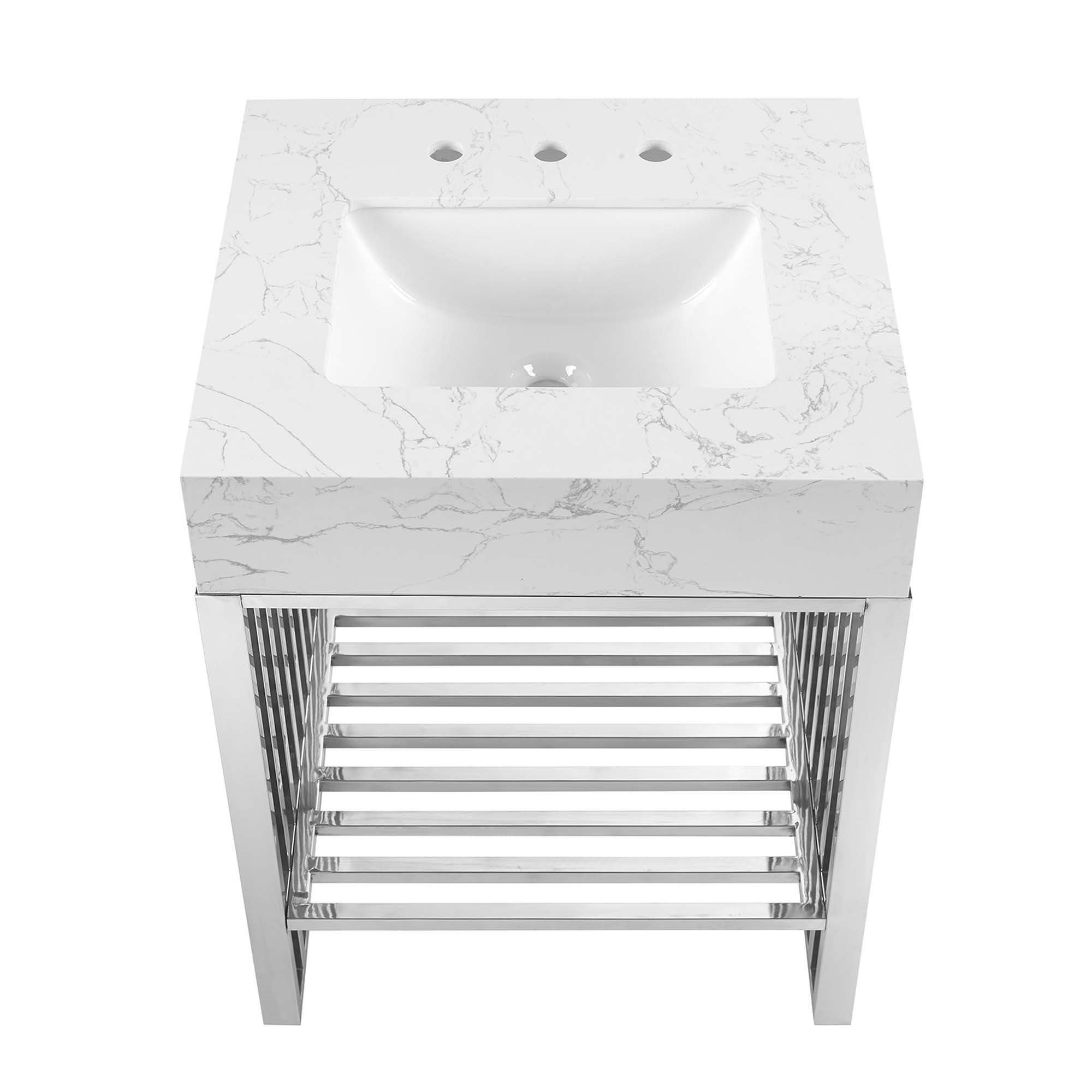 Gridiron Bathroom Vanity Basin Included by Modway