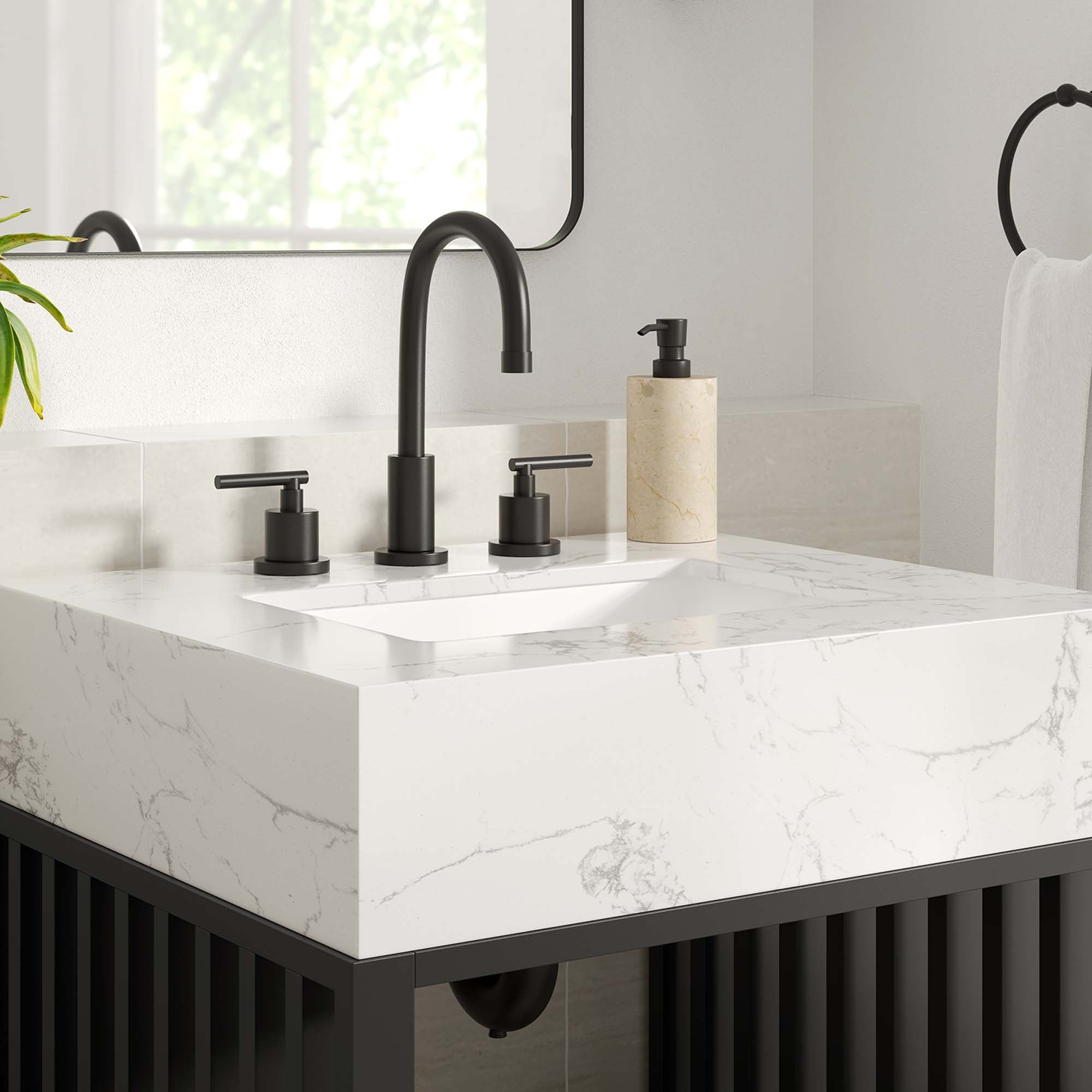Gridiron Bathroom Vanity Basin Included by Modway