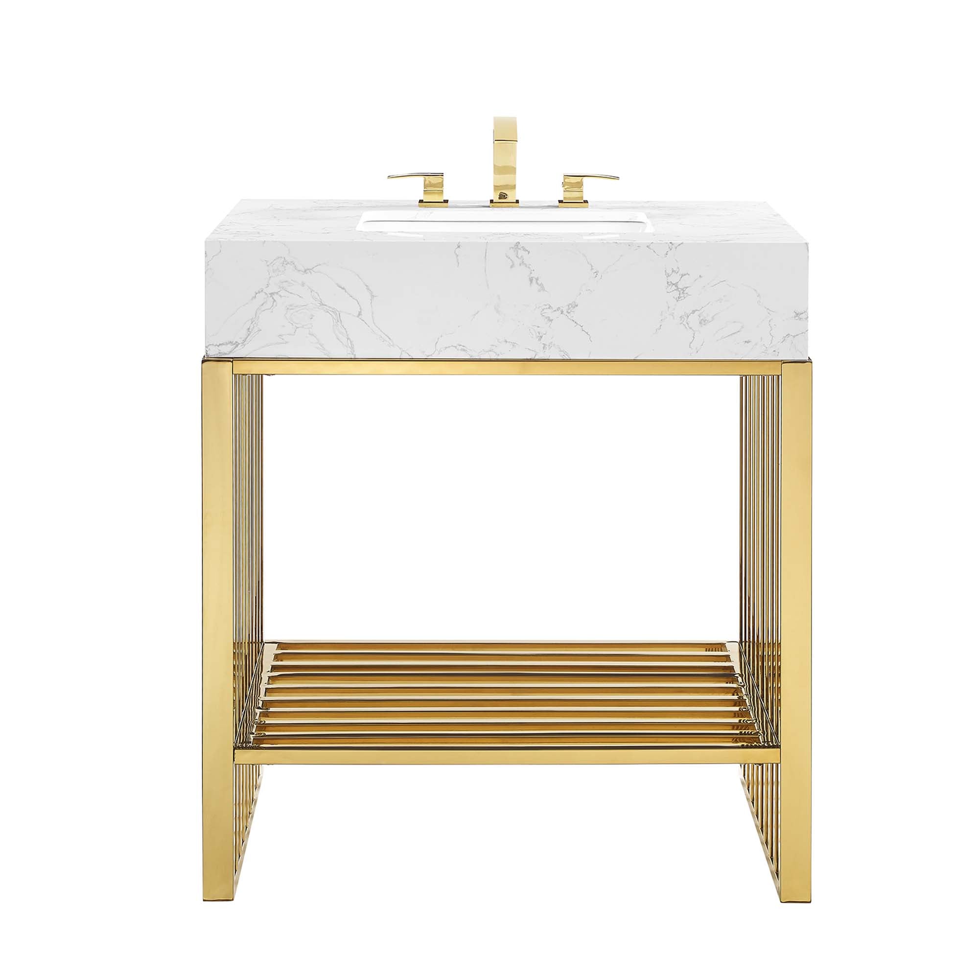 Gridiron Bathroom Vanity Basin Included by Modway
