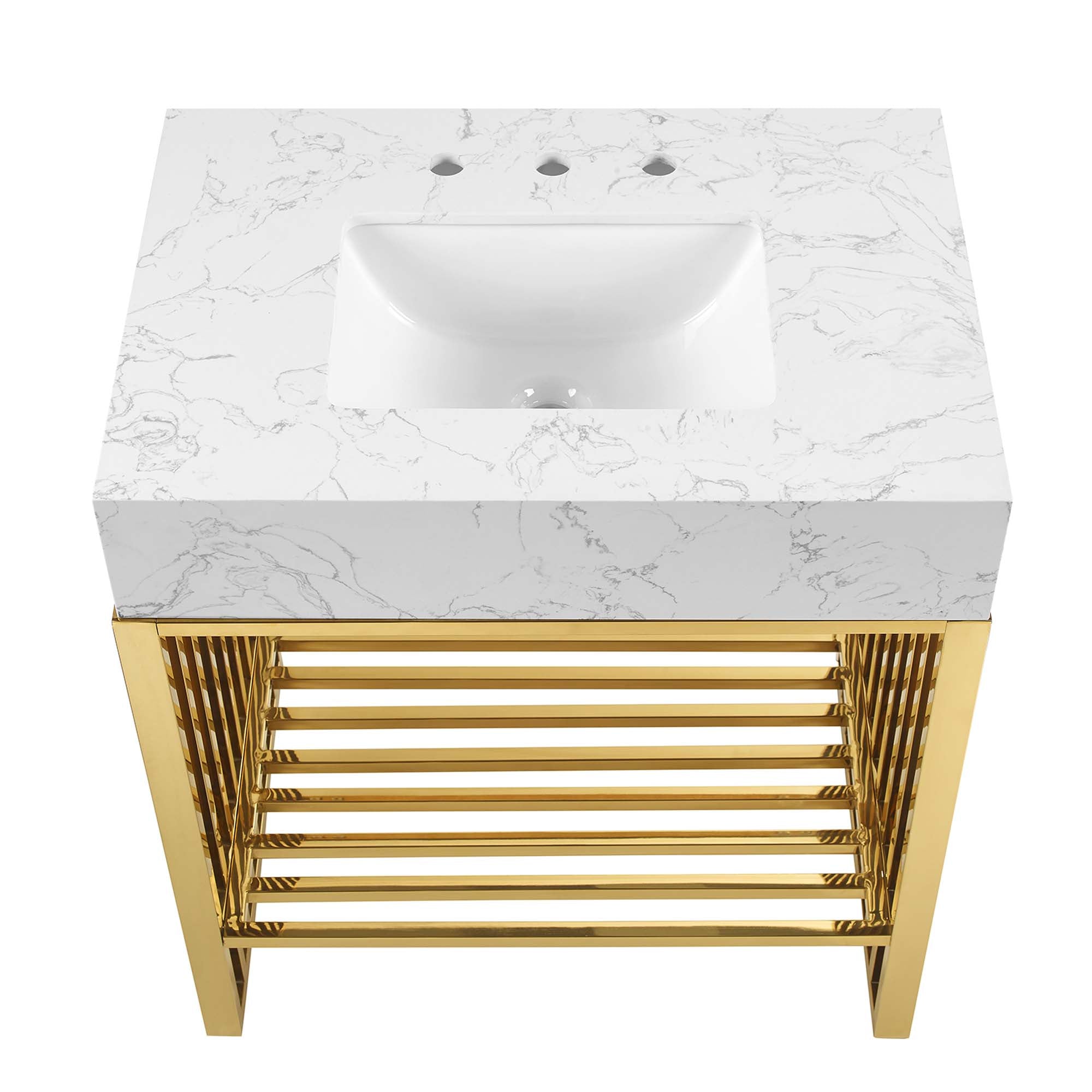 Gridiron Bathroom Vanity Basin Included by Modway