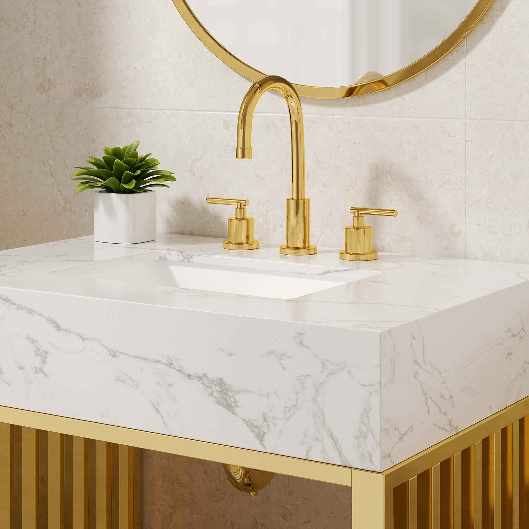 Gridiron Bathroom Vanity Basin Included by Modway