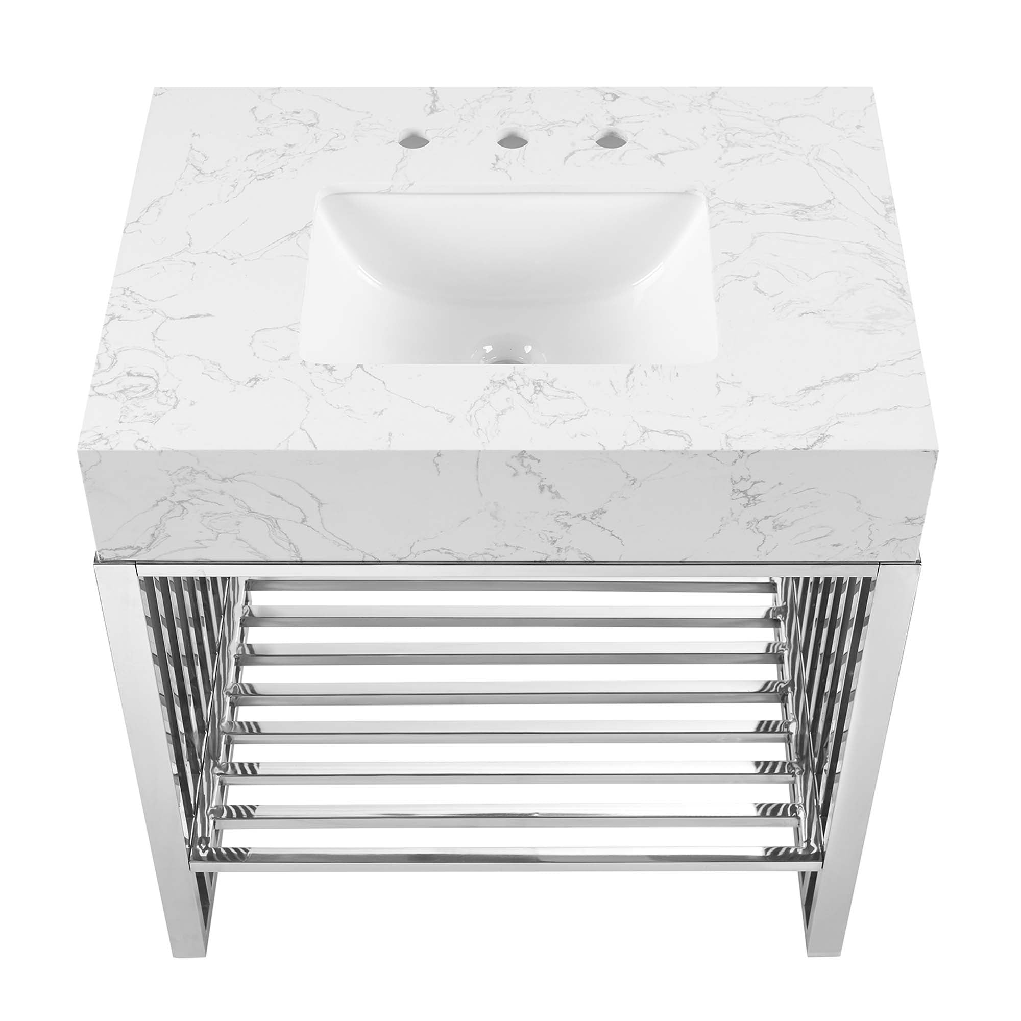 Gridiron Bathroom Vanity Basin Included by Modway