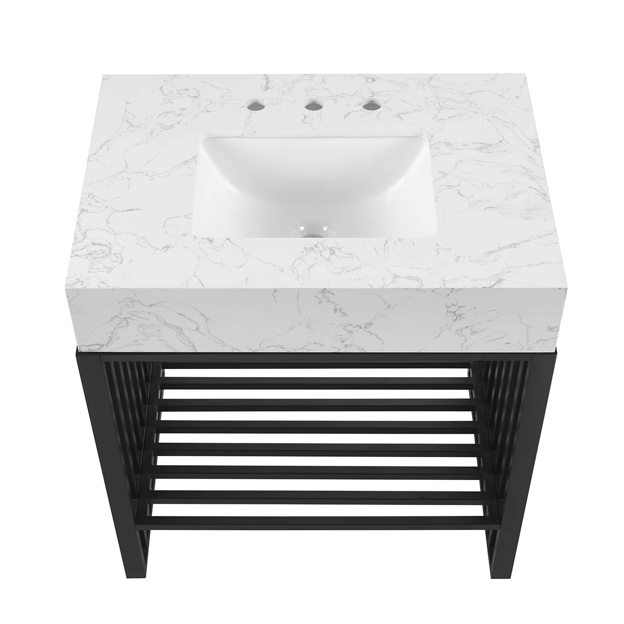 Gridiron Bathroom Vanity Basin Included by Modway