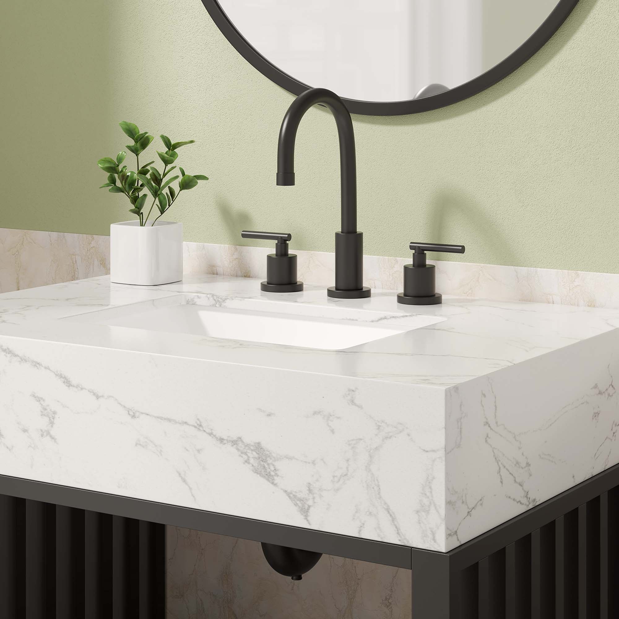 Gridiron Bathroom Vanity Basin Included by Modway