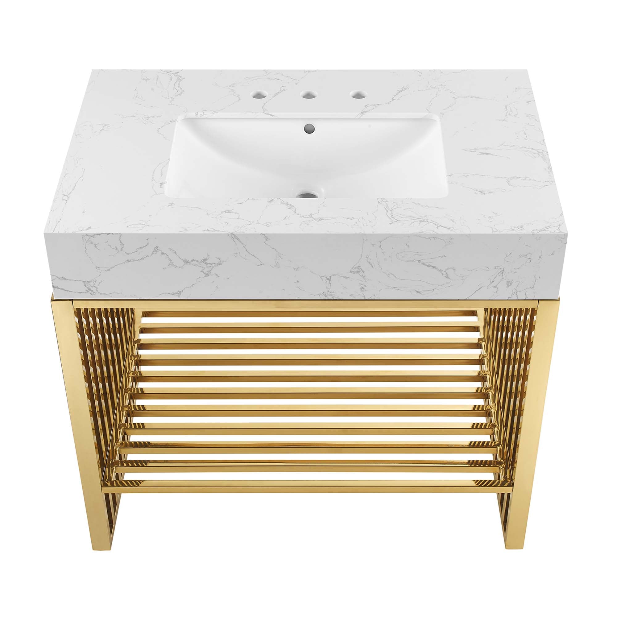 Gridiron Bathroom Vanity Basin Included by Modway