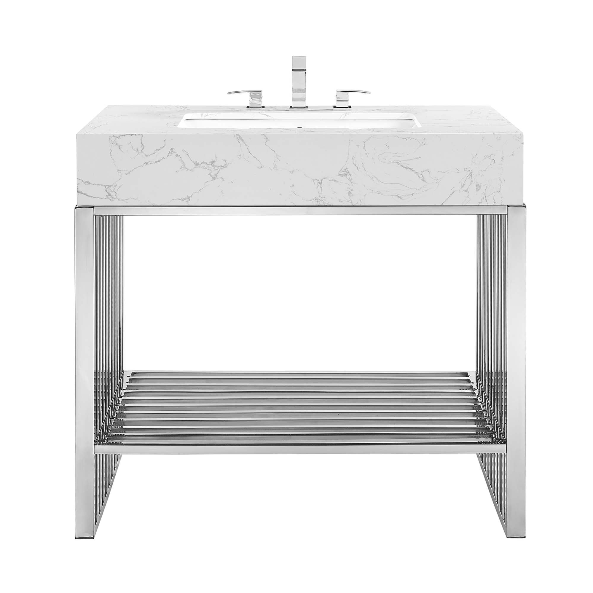 Gridiron Bathroom Vanity Basin Included by Modway