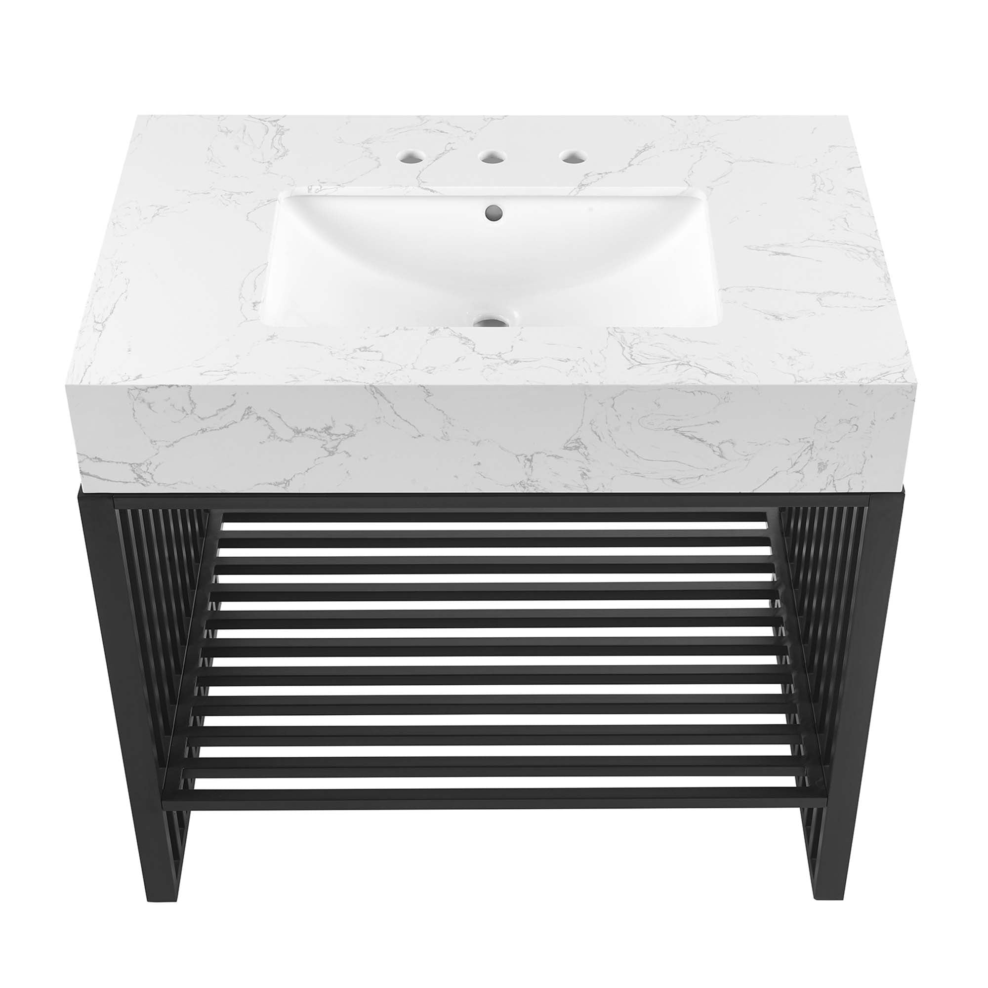 Gridiron Bathroom Vanity Basin Included by Modway