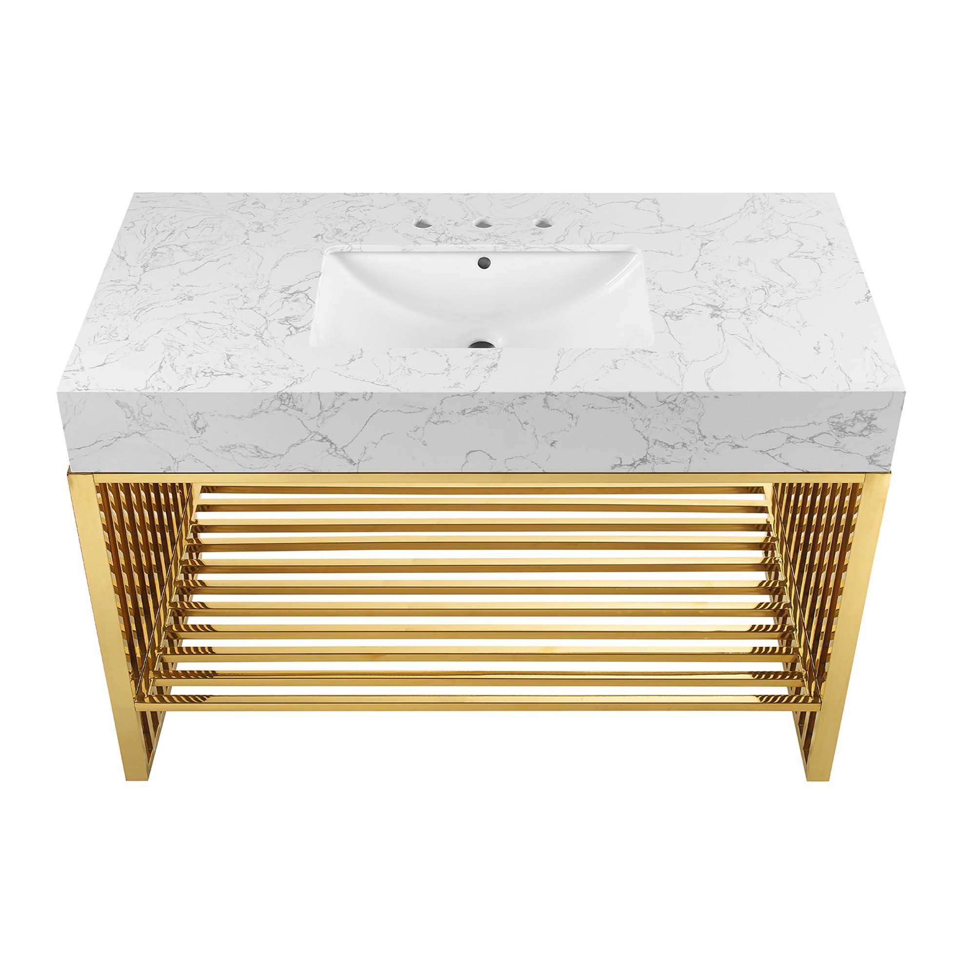 Gridiron Bathroom Vanity Basin Included by Modway