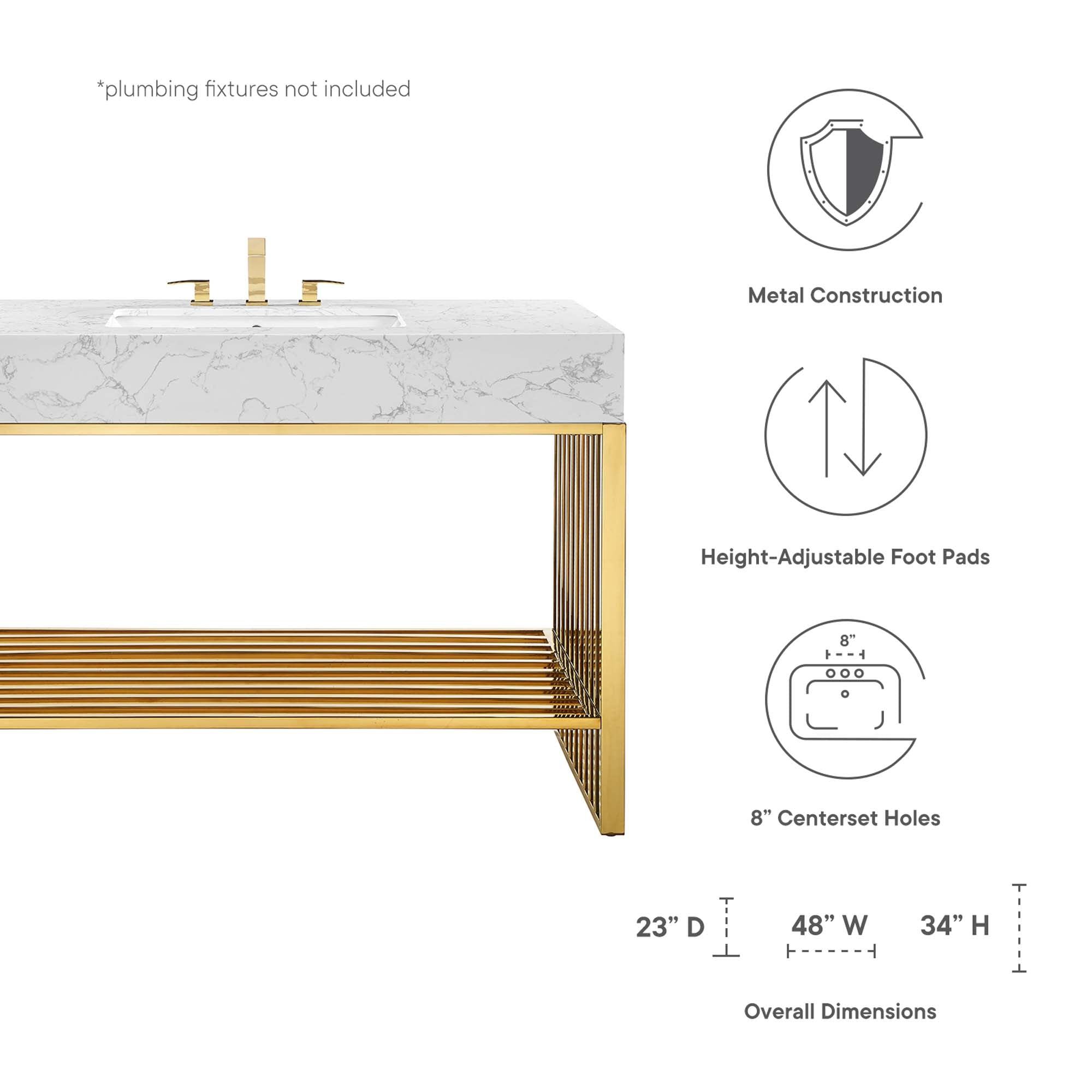 Gridiron Bathroom Vanity Basin Included by Modway