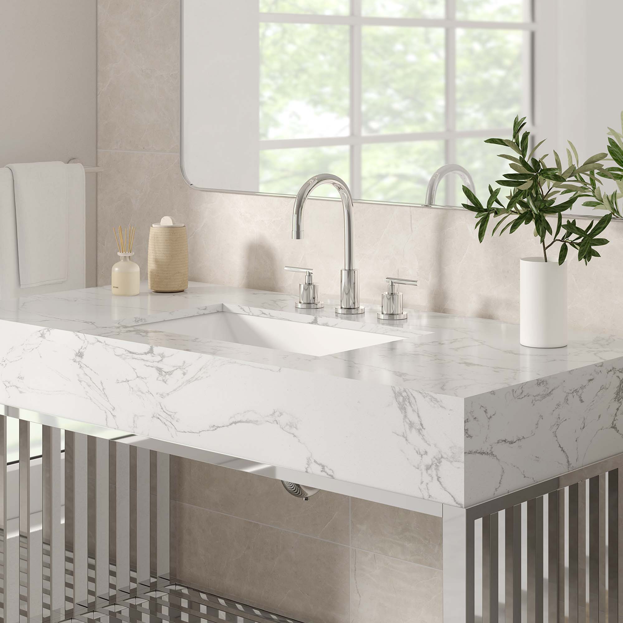 Gridiron Bathroom Vanity Basin Included by Modway