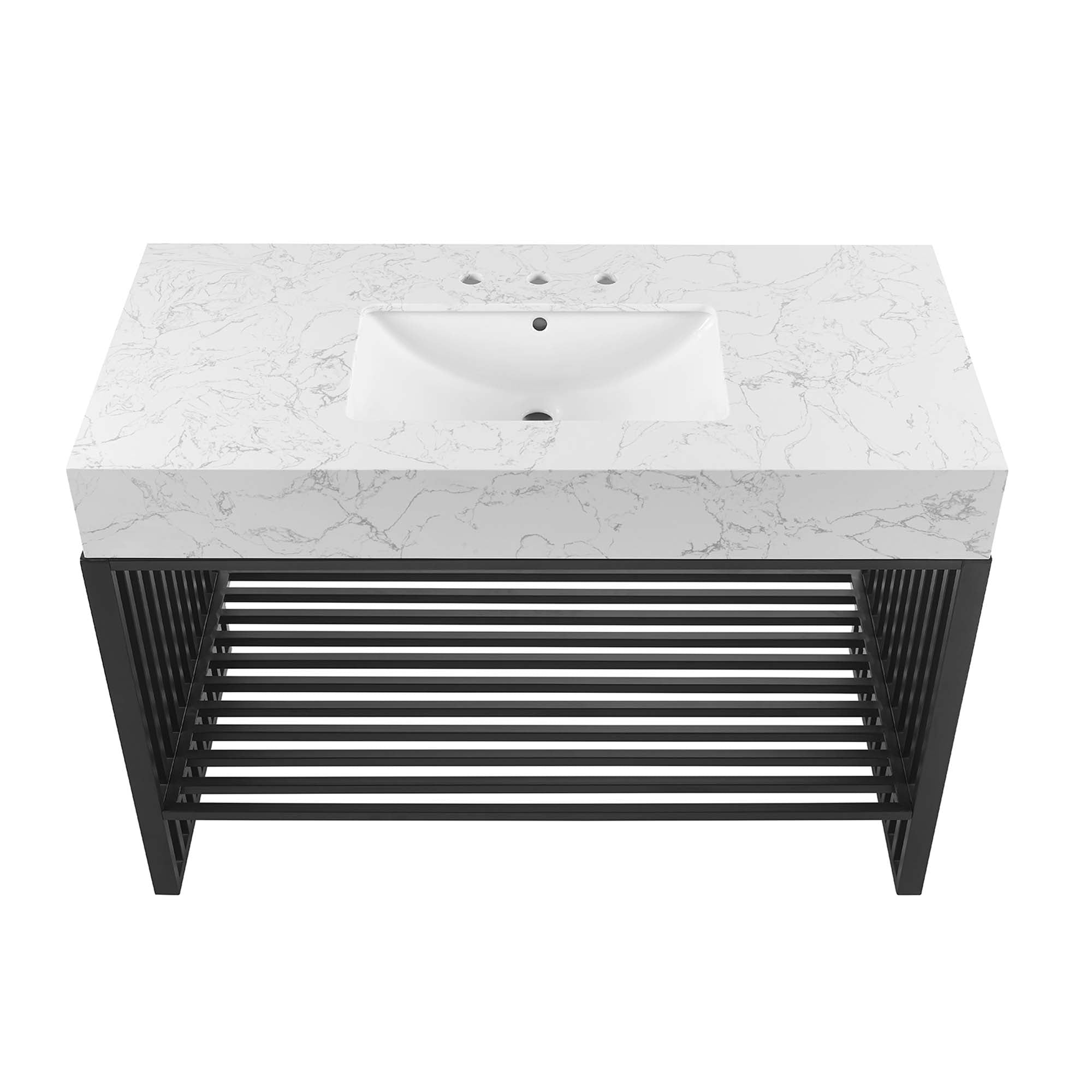 Gridiron Bathroom Vanity Basin Included by Modway