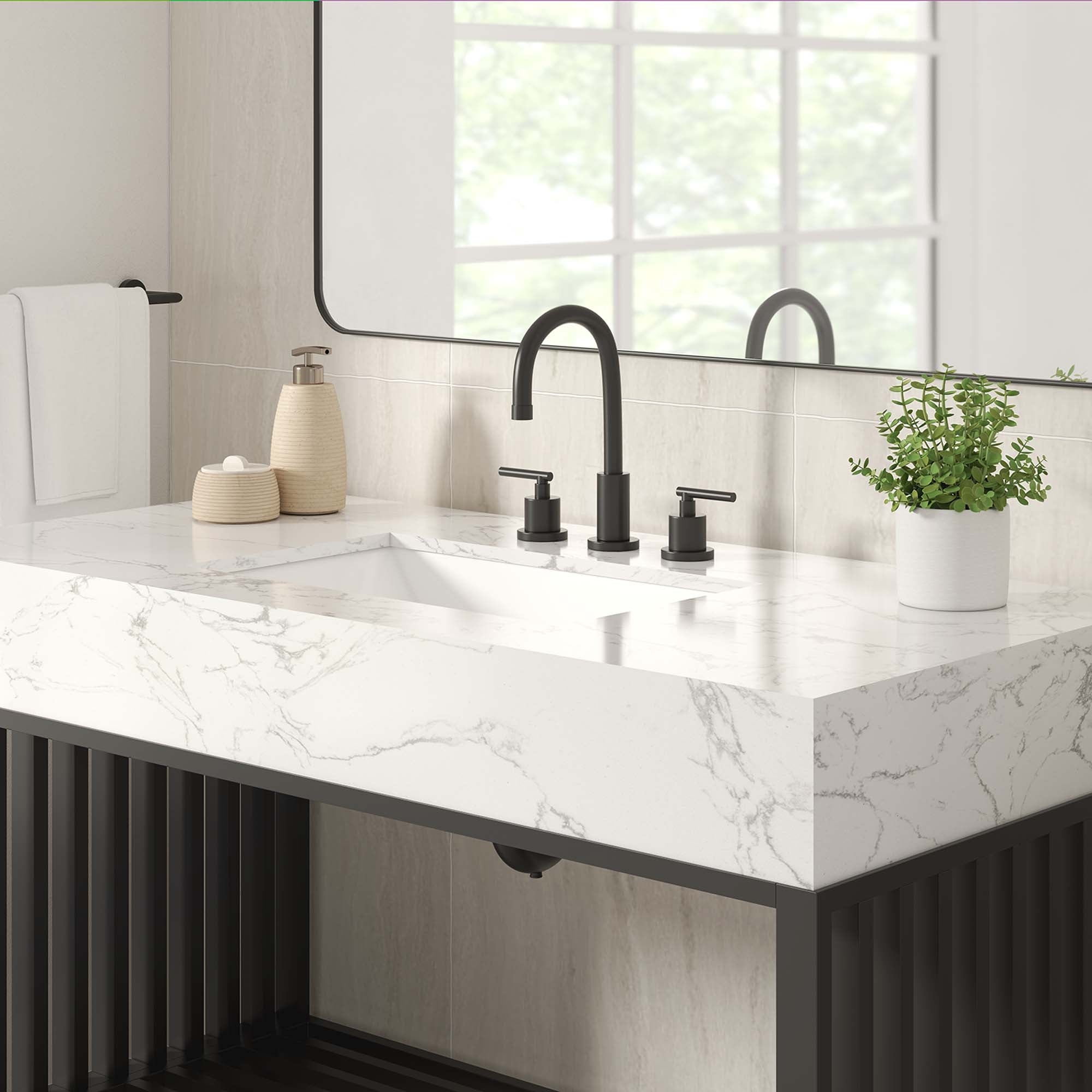 Gridiron Bathroom Vanity Basin Included by Modway