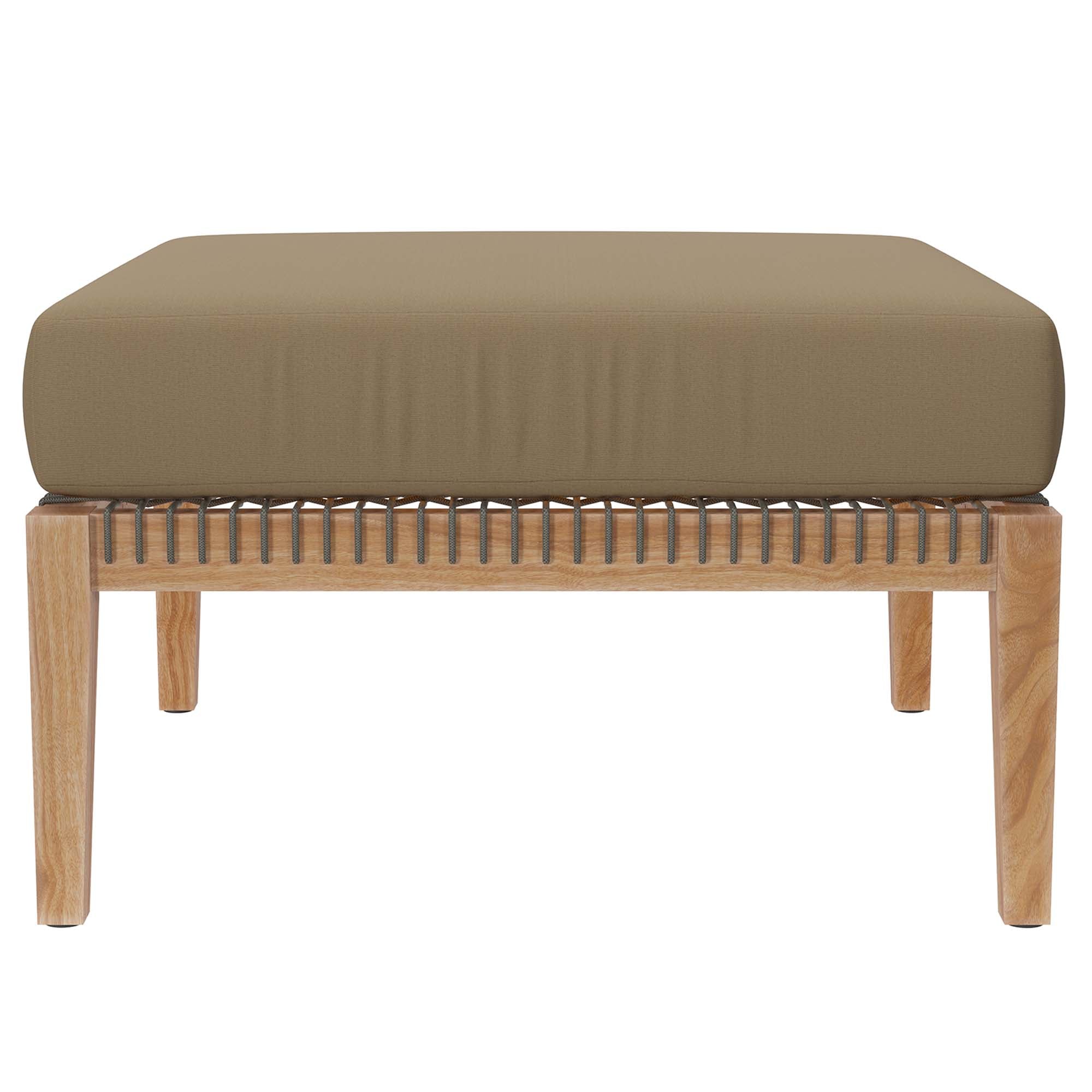 Clearwater Outdoor Patio Teak Wood 6-Piece Sectional Sofa by Modway