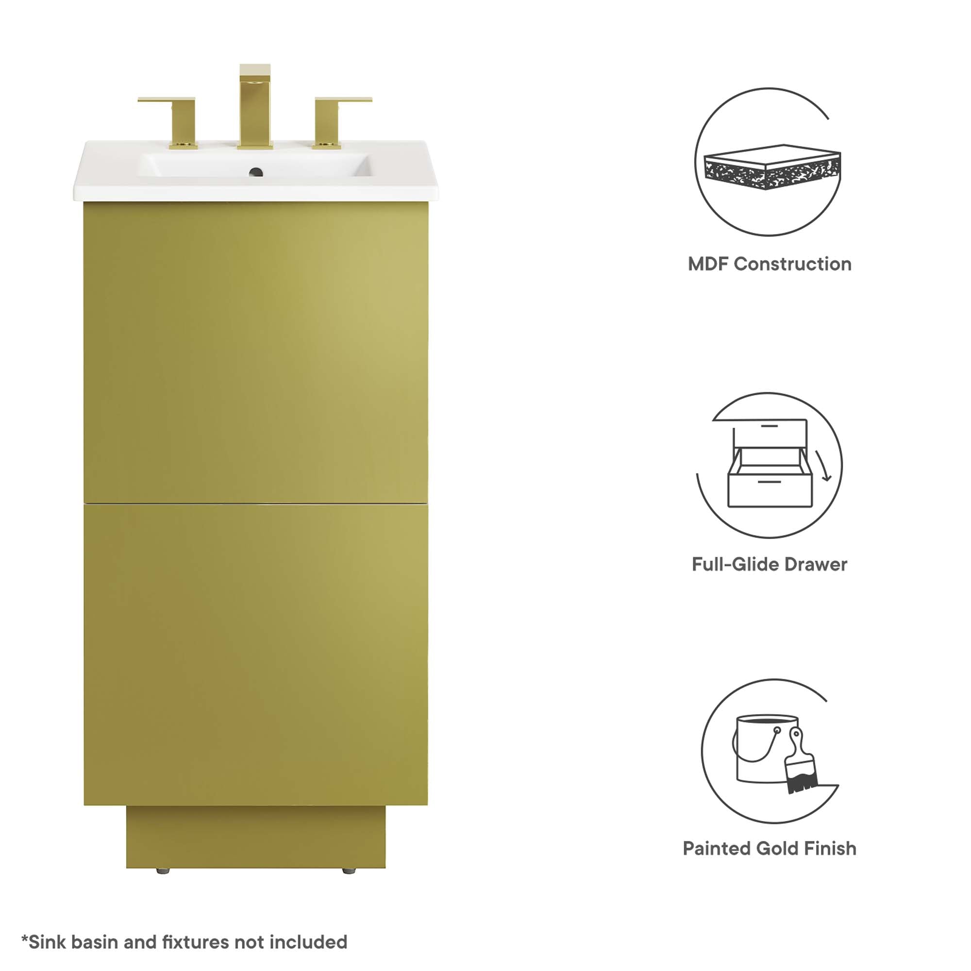 Quantum Bathroom Cabinet Basin Not Included by Modway