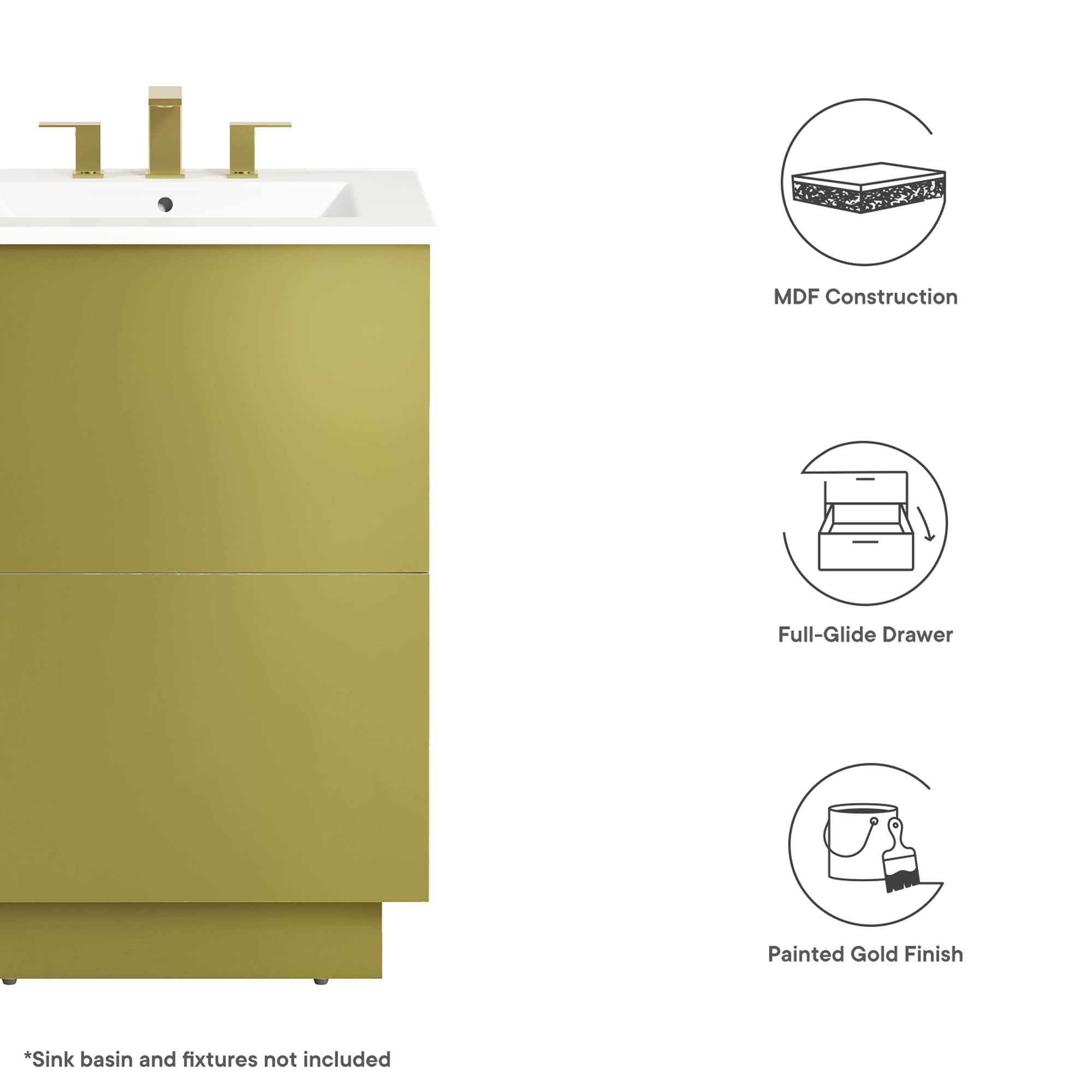 Quantum Bathroom Cabinet Basin Not Included by Modway