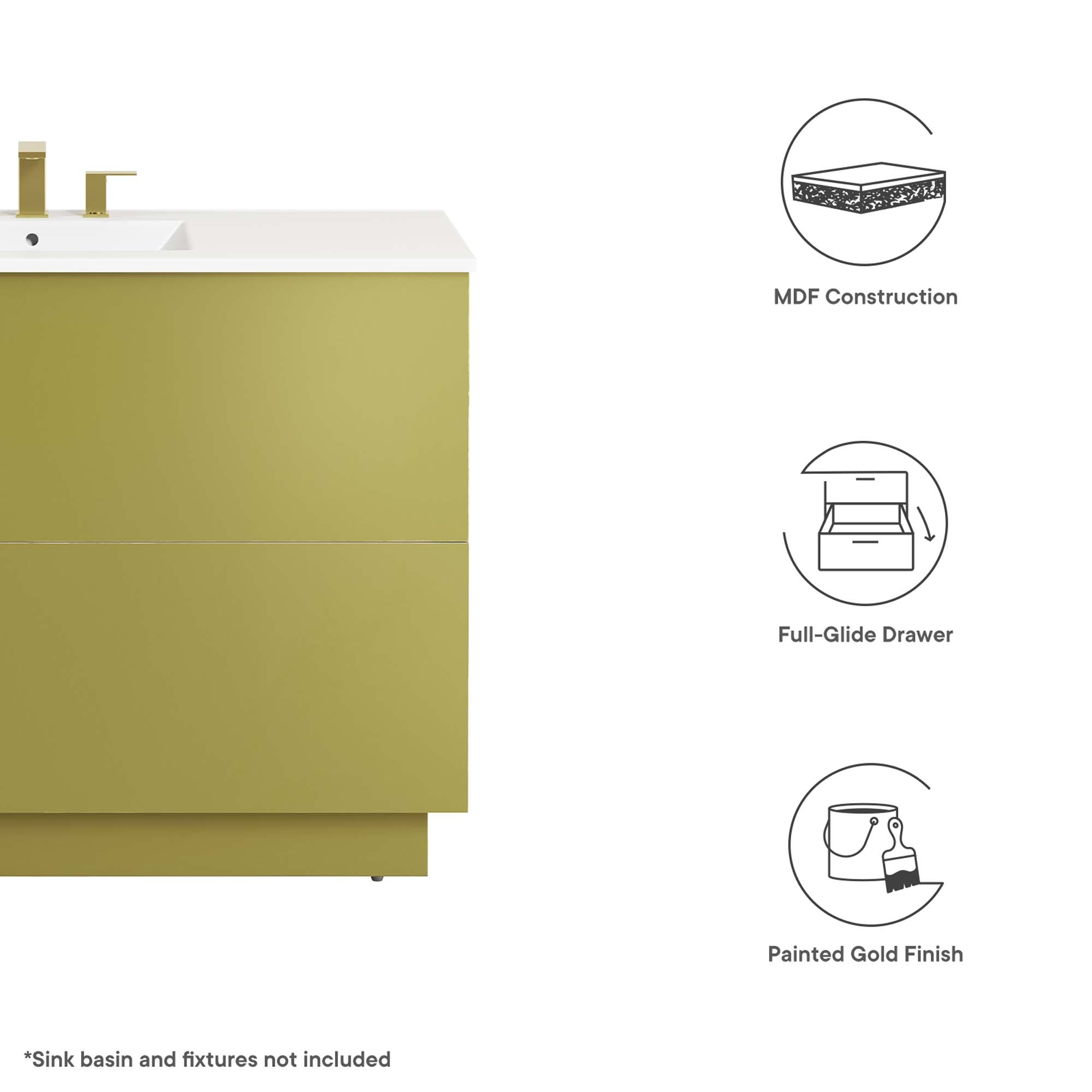 Quantum Bathroom Cabinet Basin Not Included by Modway