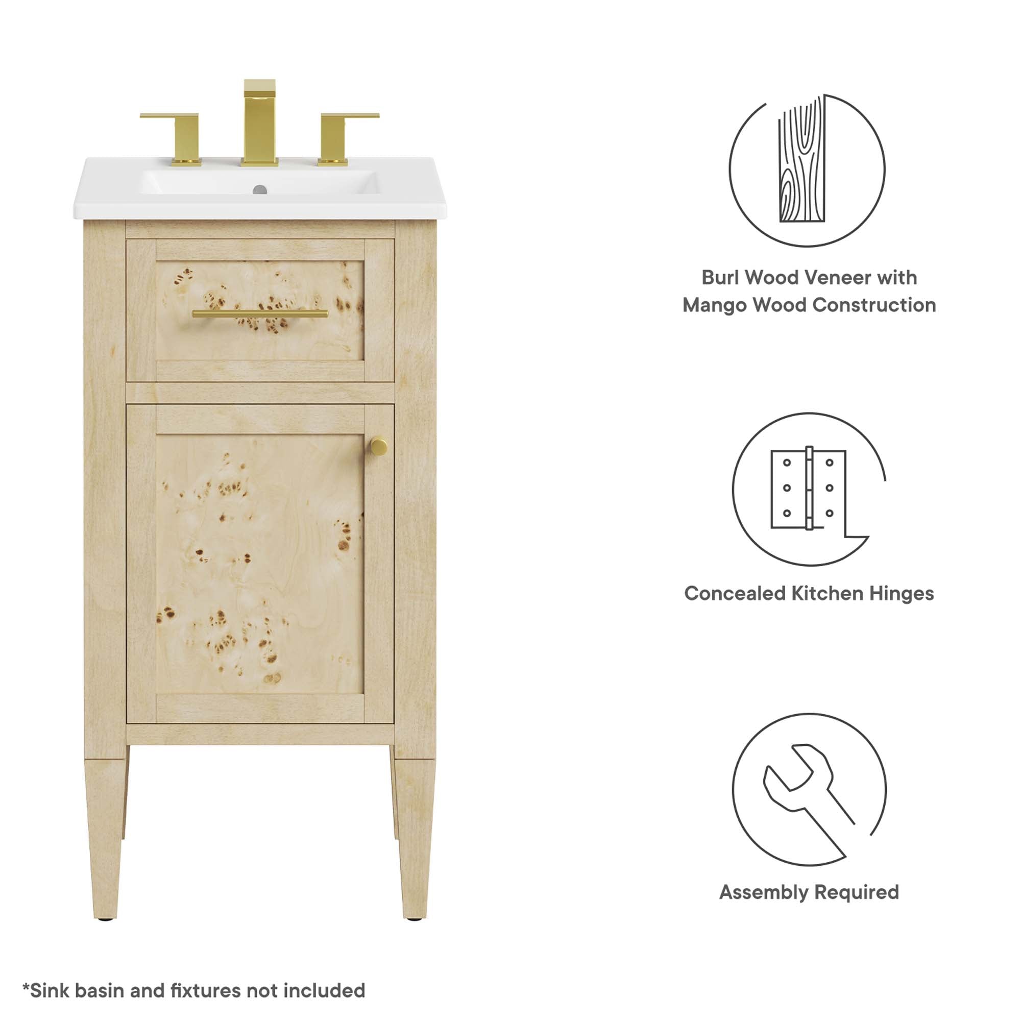 Elysian Bathroom Cabinet Basin Not Included by Modway