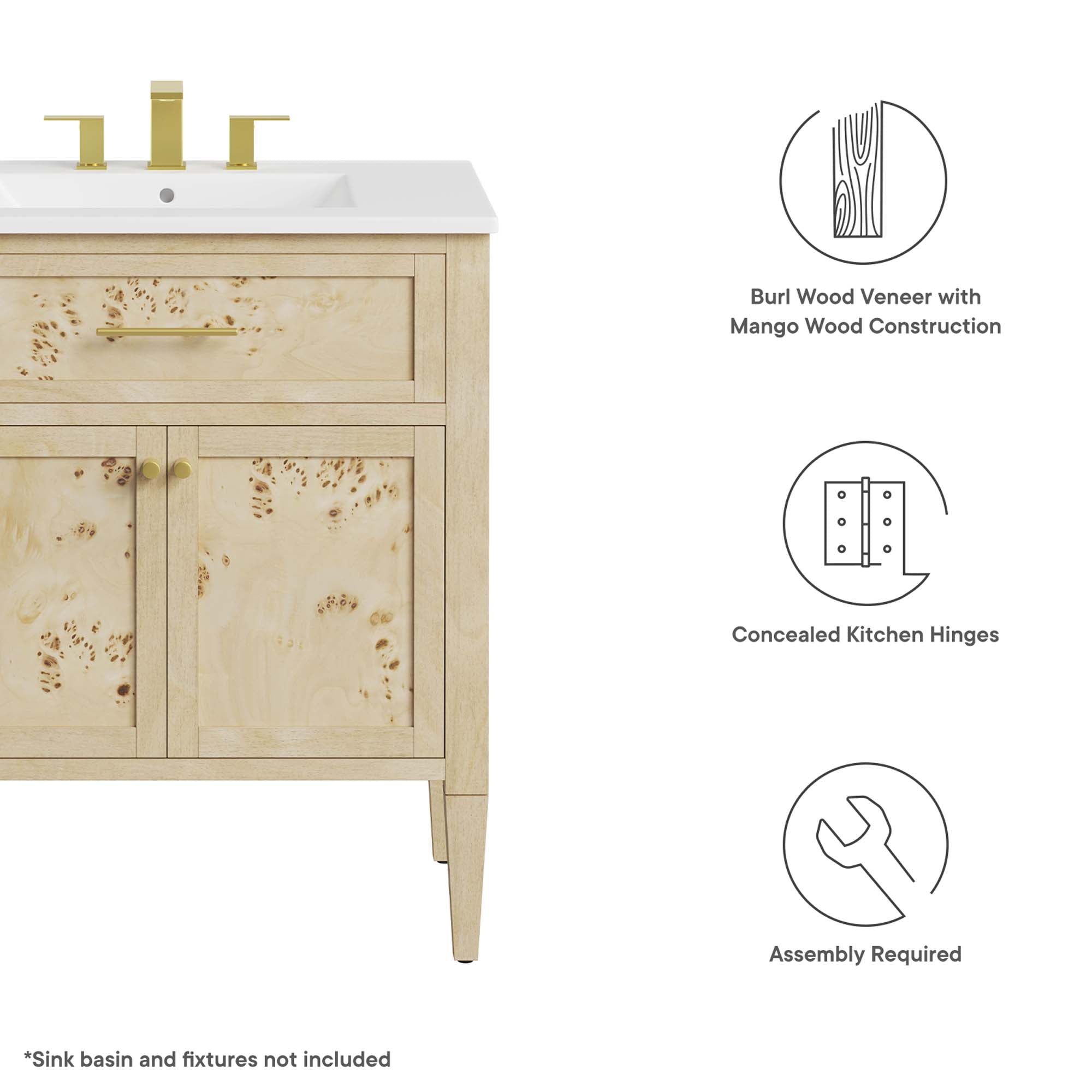 Elysian Bathroom Cabinet Basin Not Included by Modway