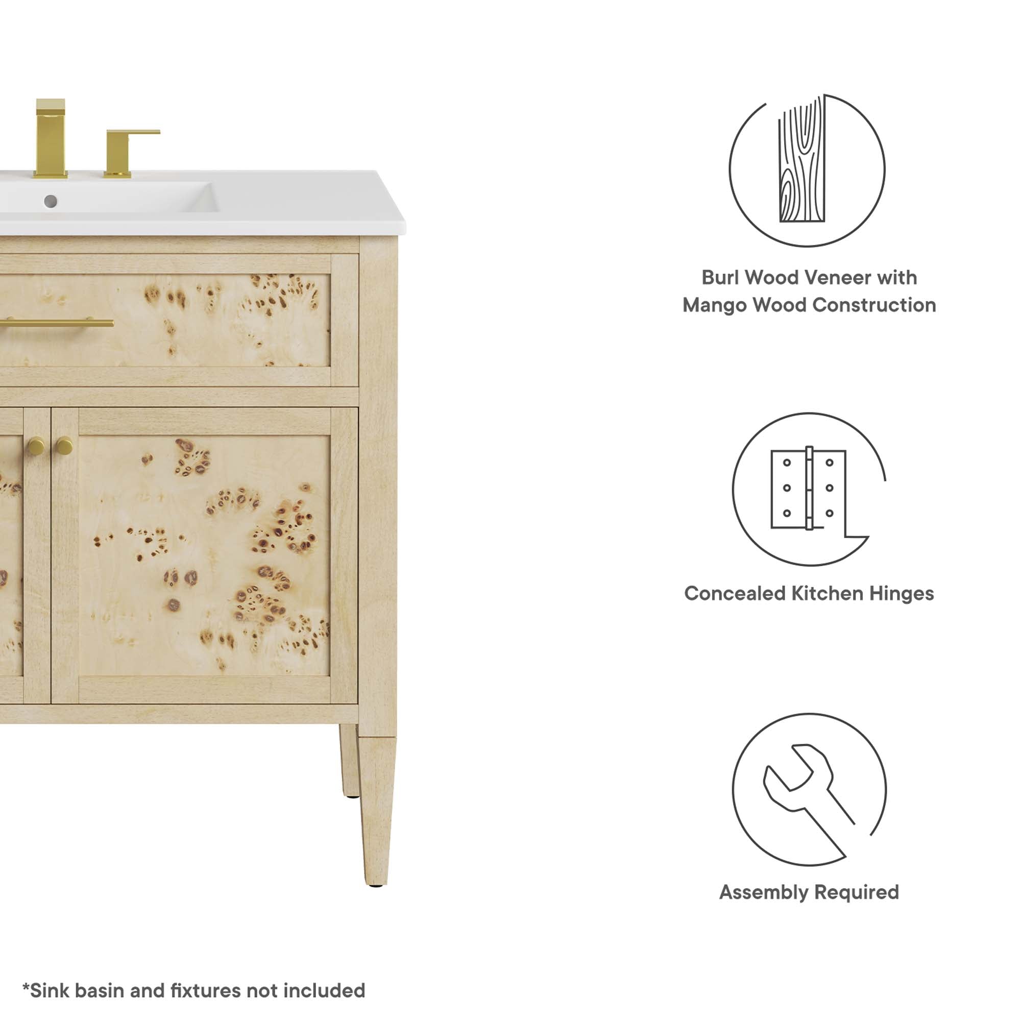 Elysian Bathroom Cabinet Basin Not Included by Modway