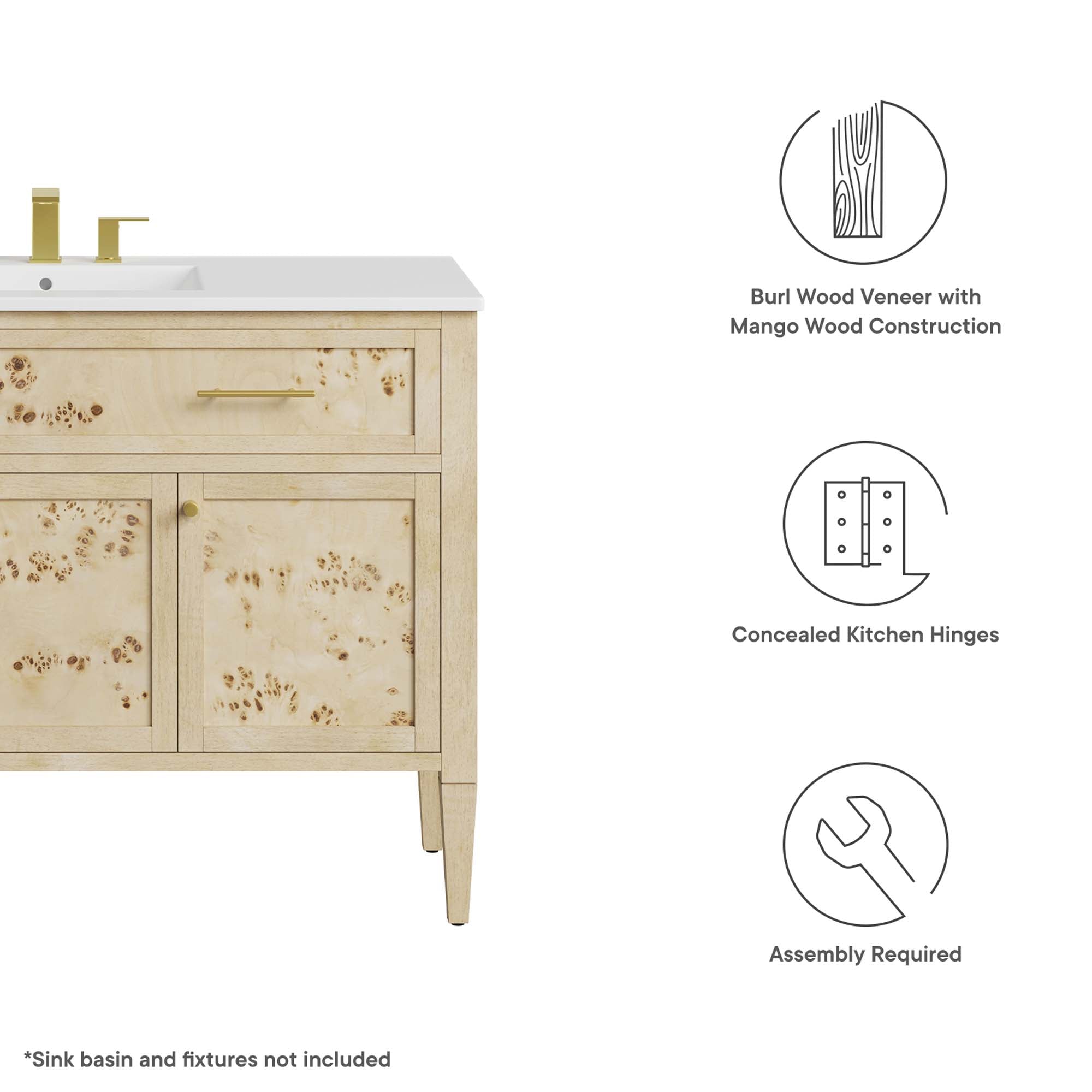 Elysian Bathroom Cabinet Basin Not Included by Modway