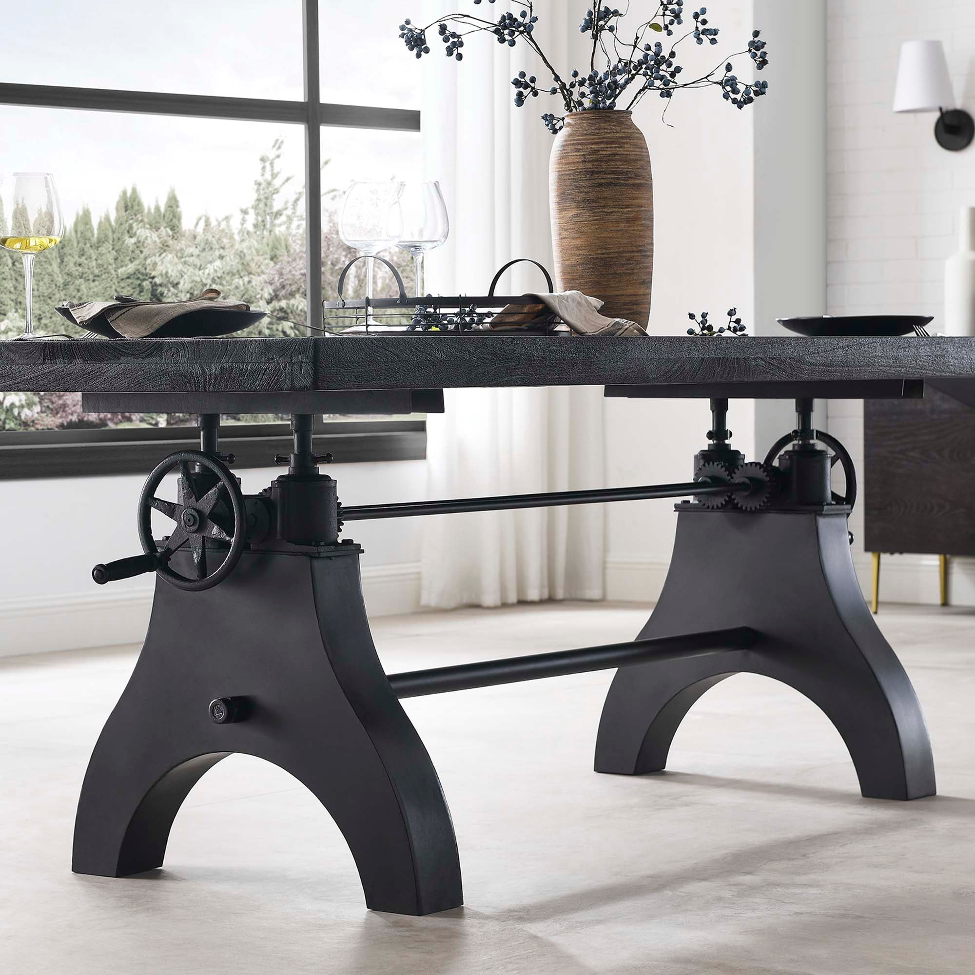 Genuine 96" Crank Adjustable Height Dining and Conference Table by Modway