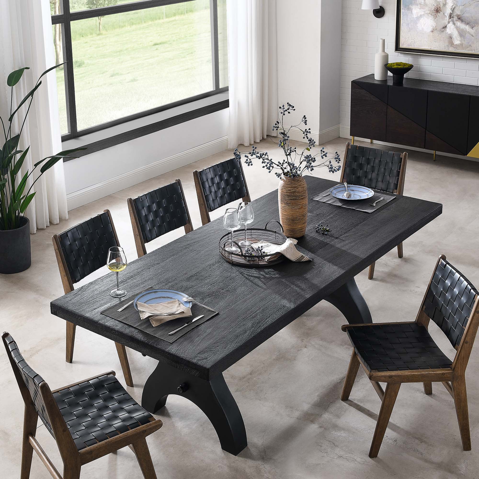 Genuine 96" Crank Adjustable Height Dining and Conference Table by Modway