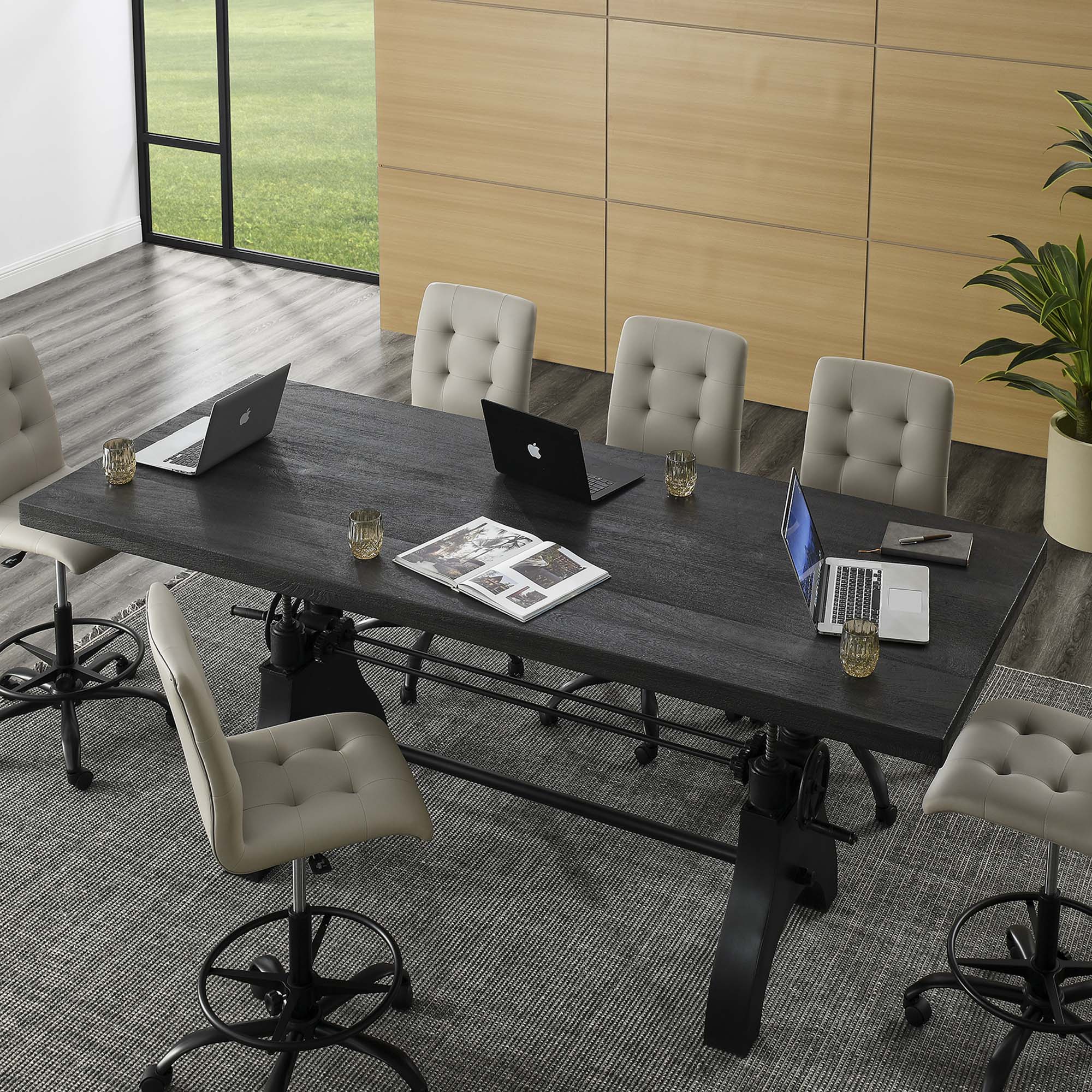 Genuine 96" Crank Adjustable Height Dining and Conference Table by Modway