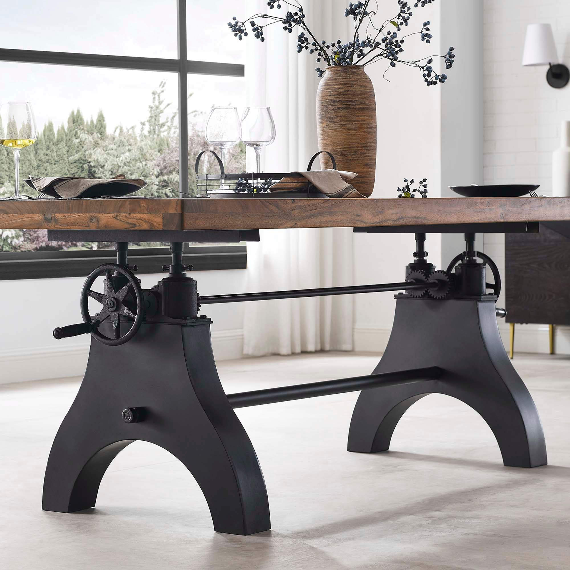 Genuine 96" Crank Adjustable Height Dining and Conference Table by Modway