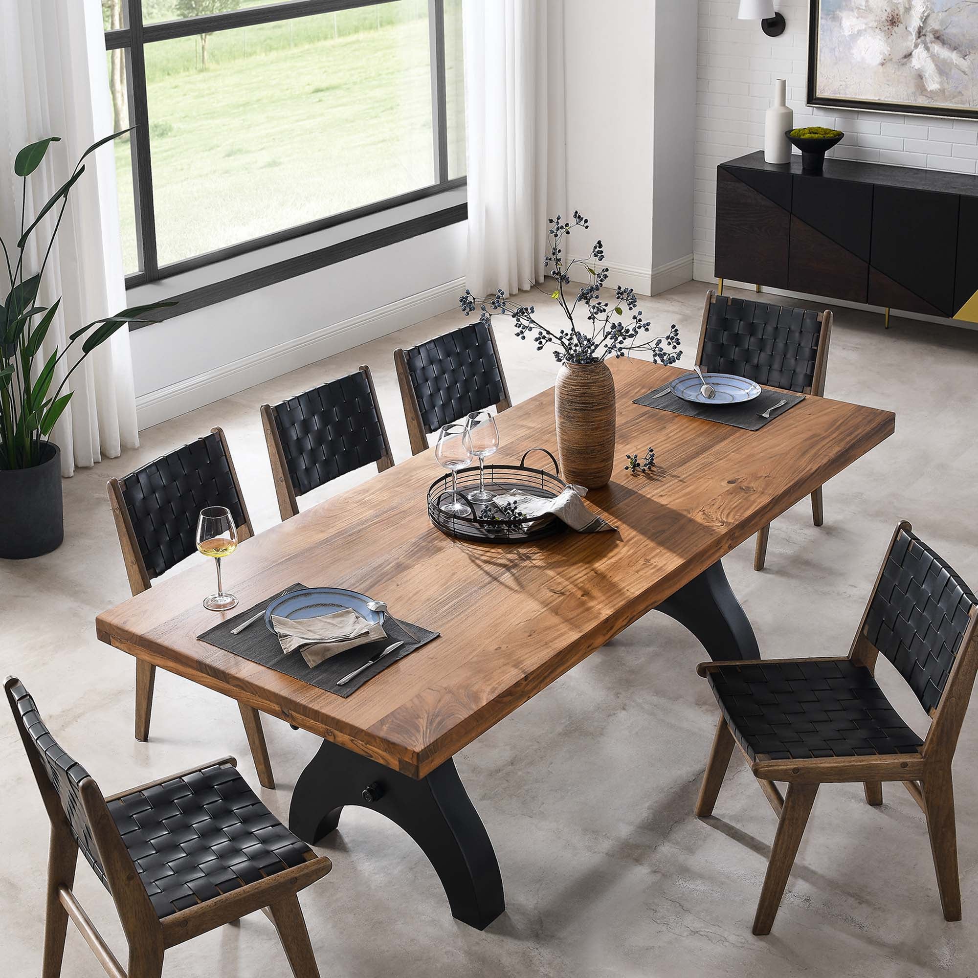Genuine 96" Crank Adjustable Height Dining and Conference Table by Modway