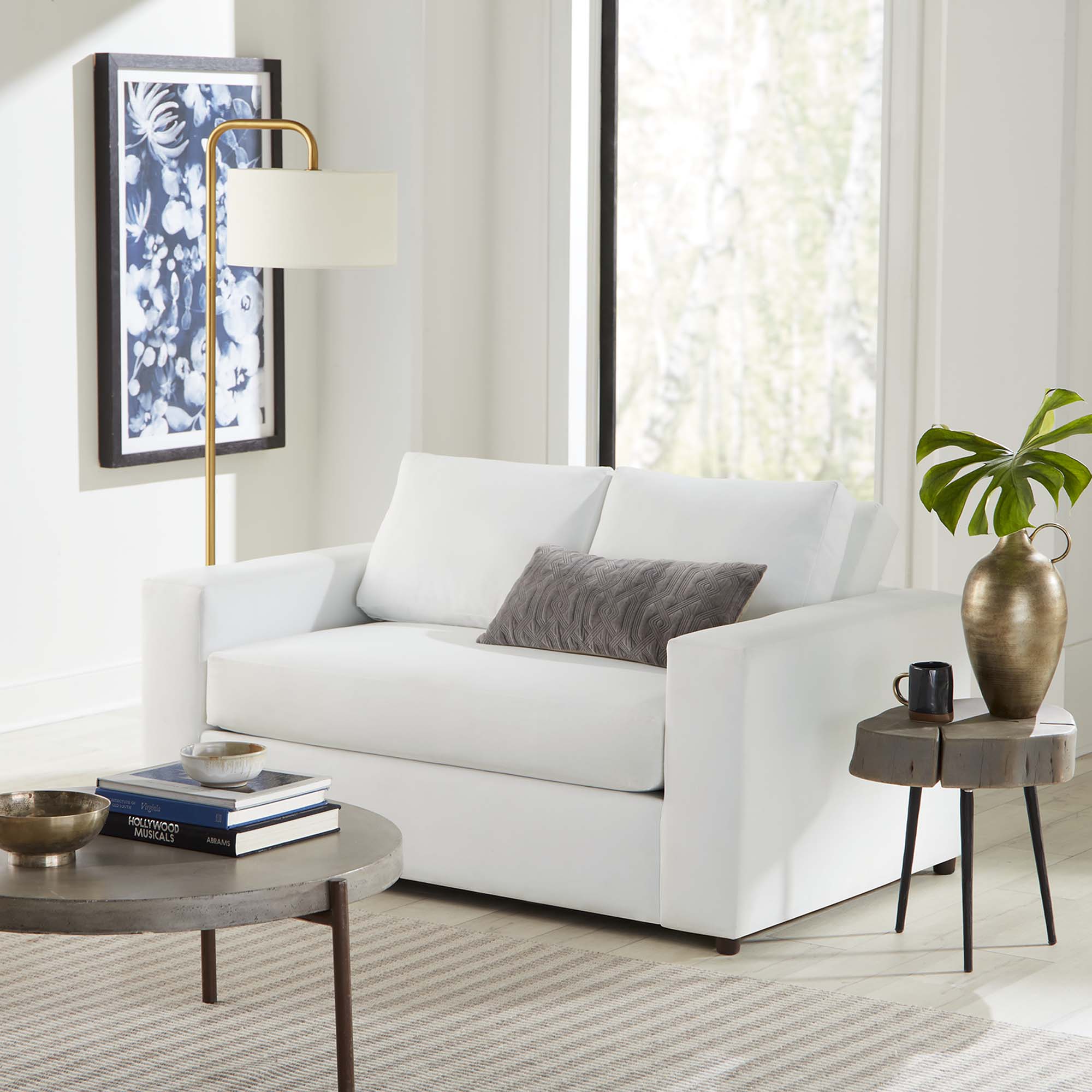 Avendale Velvet Loveseat – Made in the USA With Bench Seat Cushion by Modway
