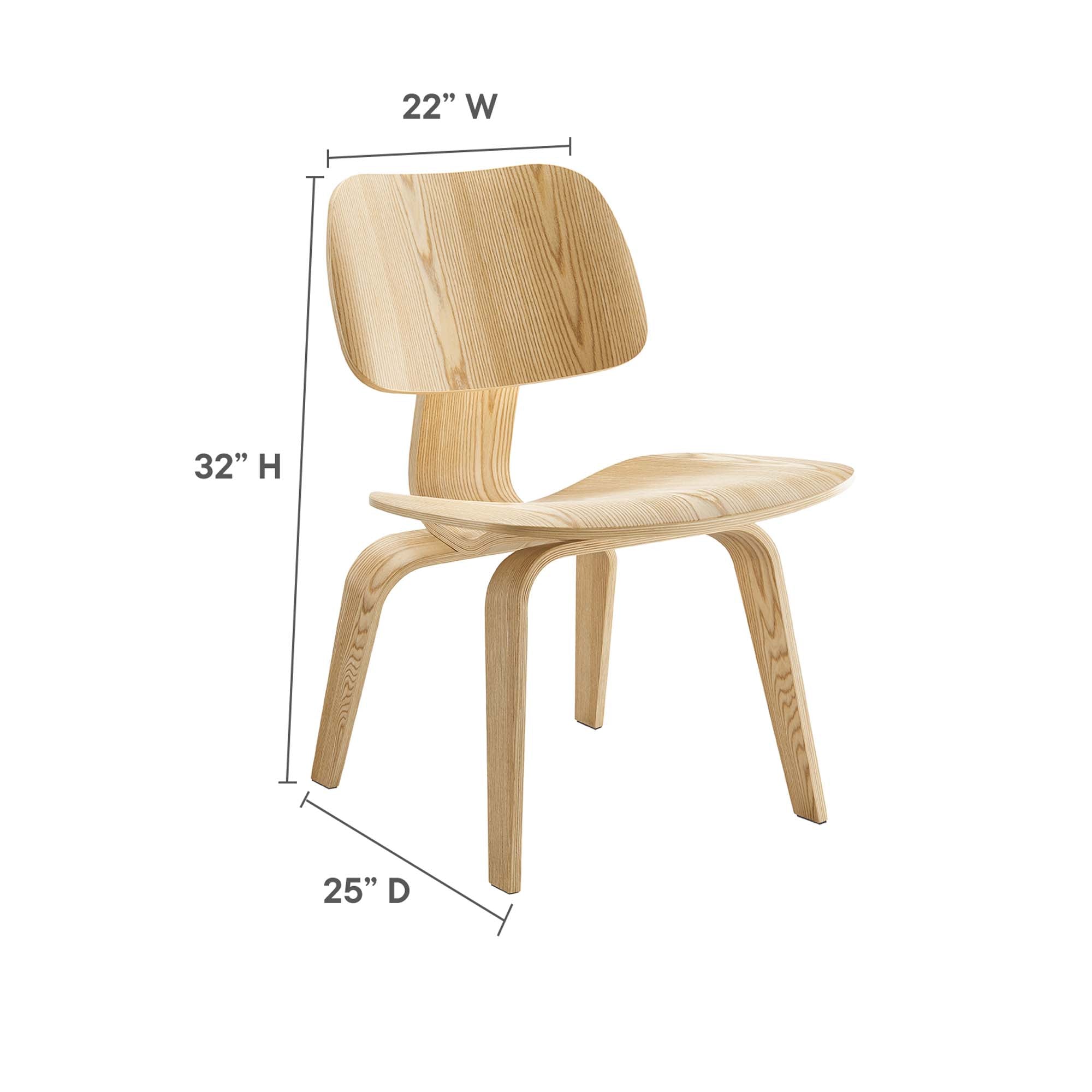 Fathom Dining Wood Side Chair by Modway