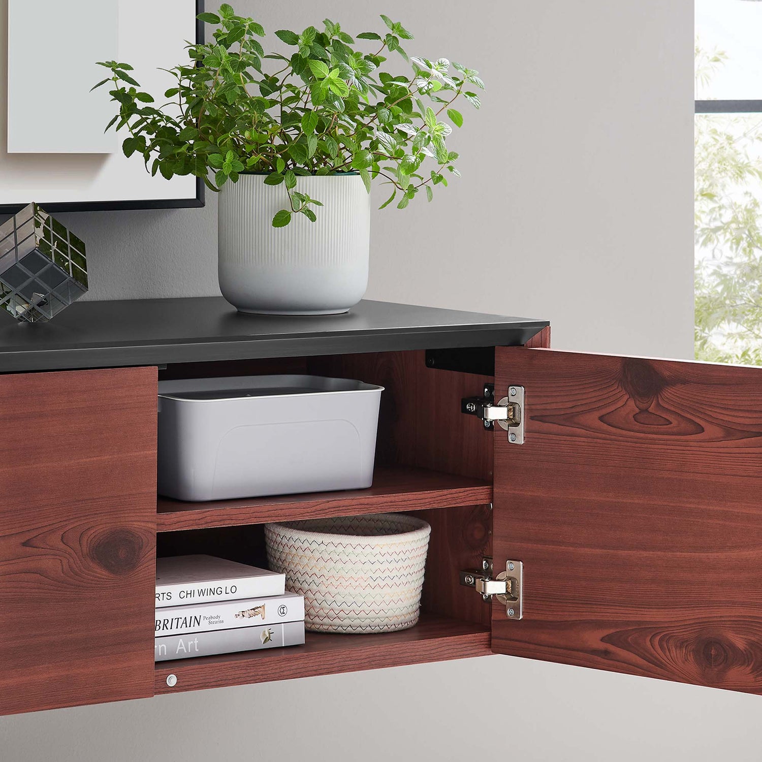Kinetic Wall-Mount Office Storage Cabinet by Modway