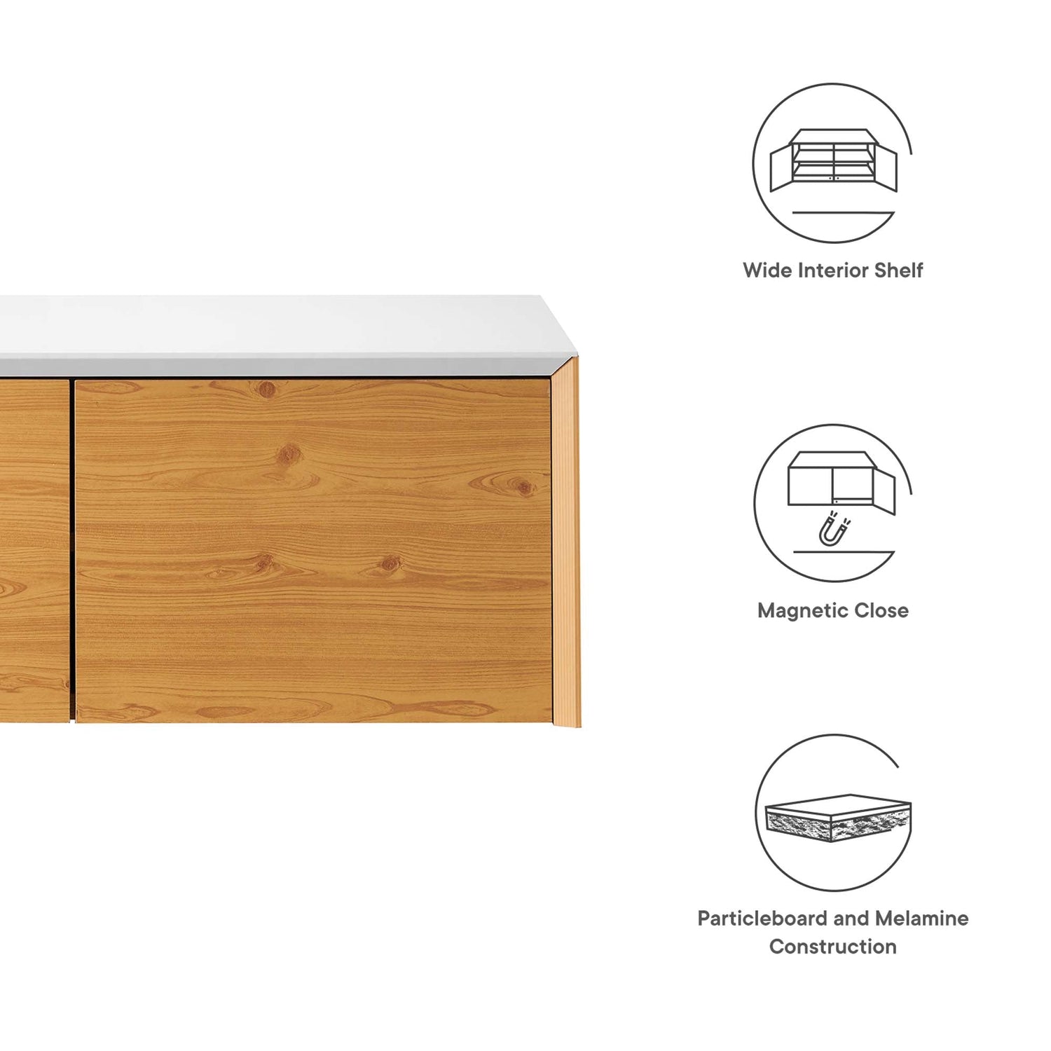 Kinetic Wall-Mount Office Storage Cabinet by Modway