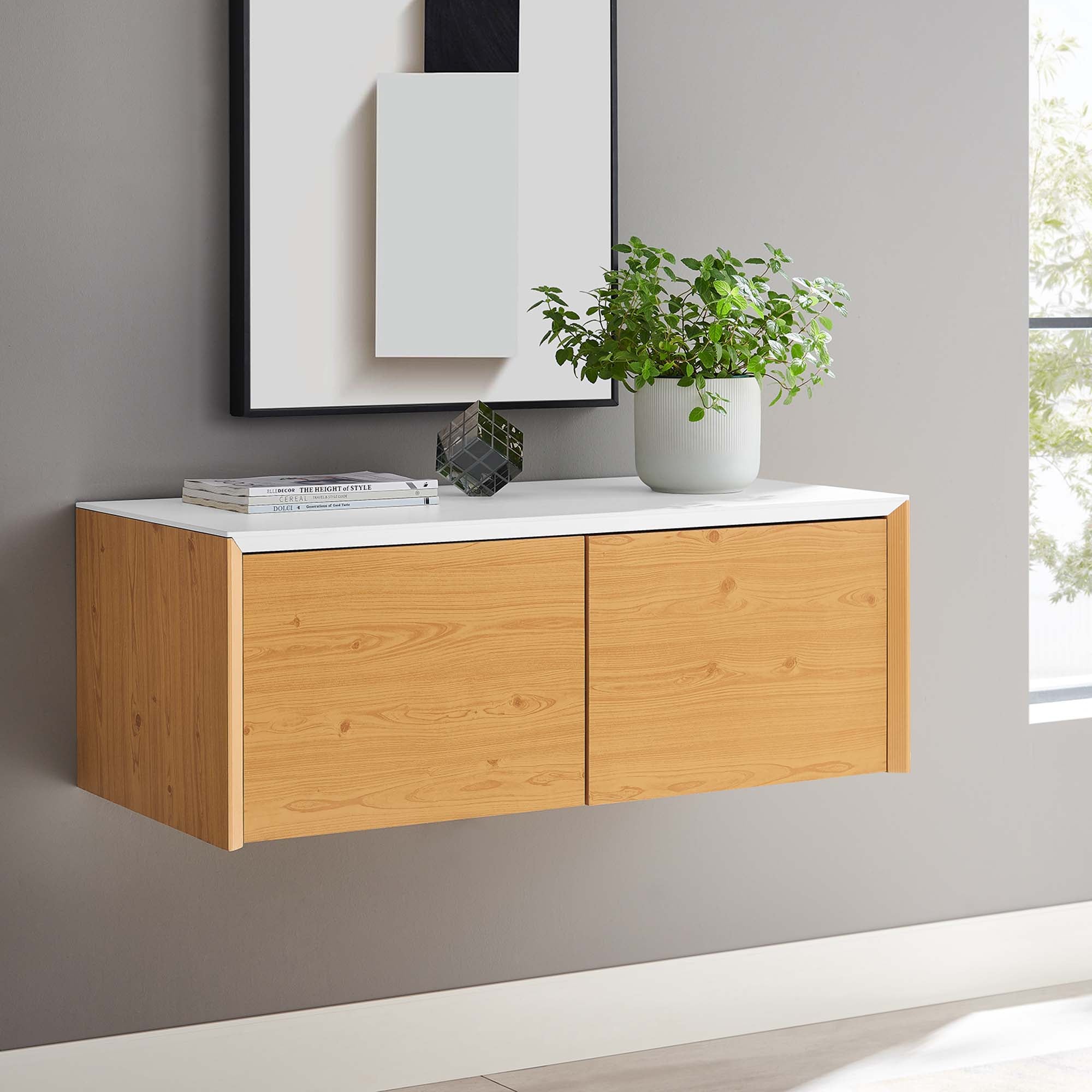 Kinetic Wall-Mount Office Storage Cabinet by Modway