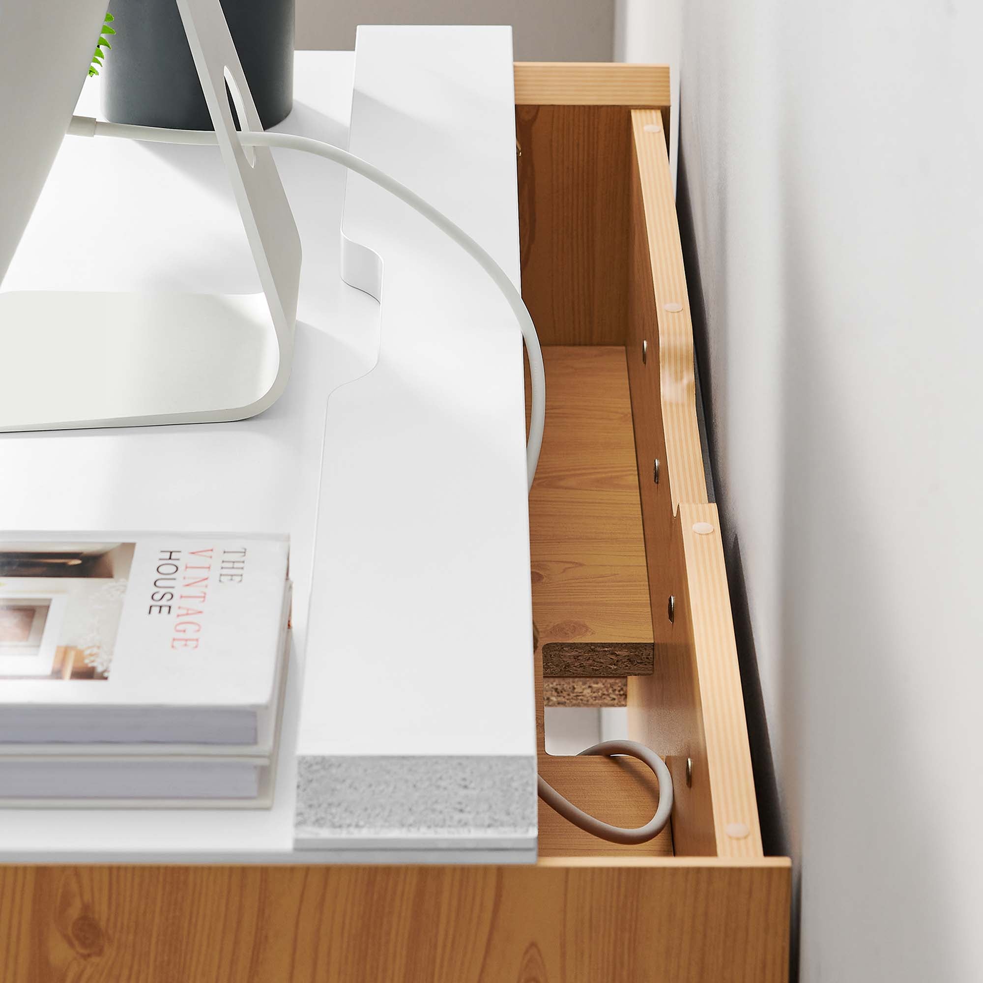 Kinetic 38" Wall-Mount Office Desk by Modway