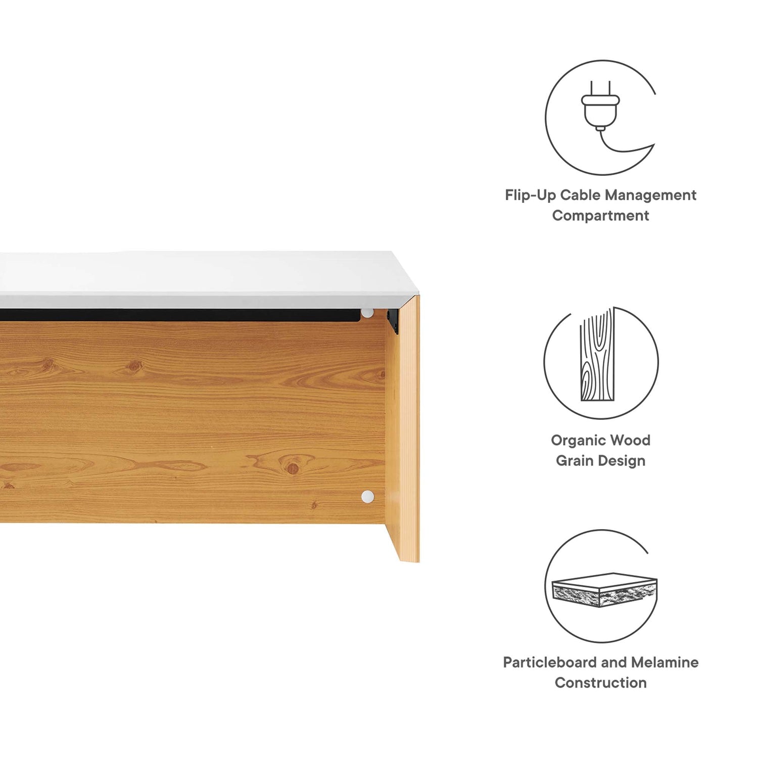Kinetic 38" Wall-Mount Office Desk by Modway