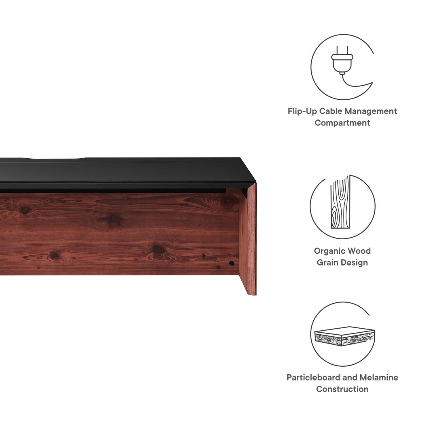 Kinetic 49" Wall-Mount Office Desk by Modway