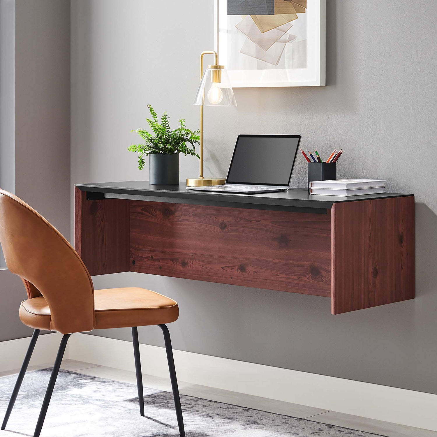 Kinetic 49" Wall-Mount Office Desk by Modway
