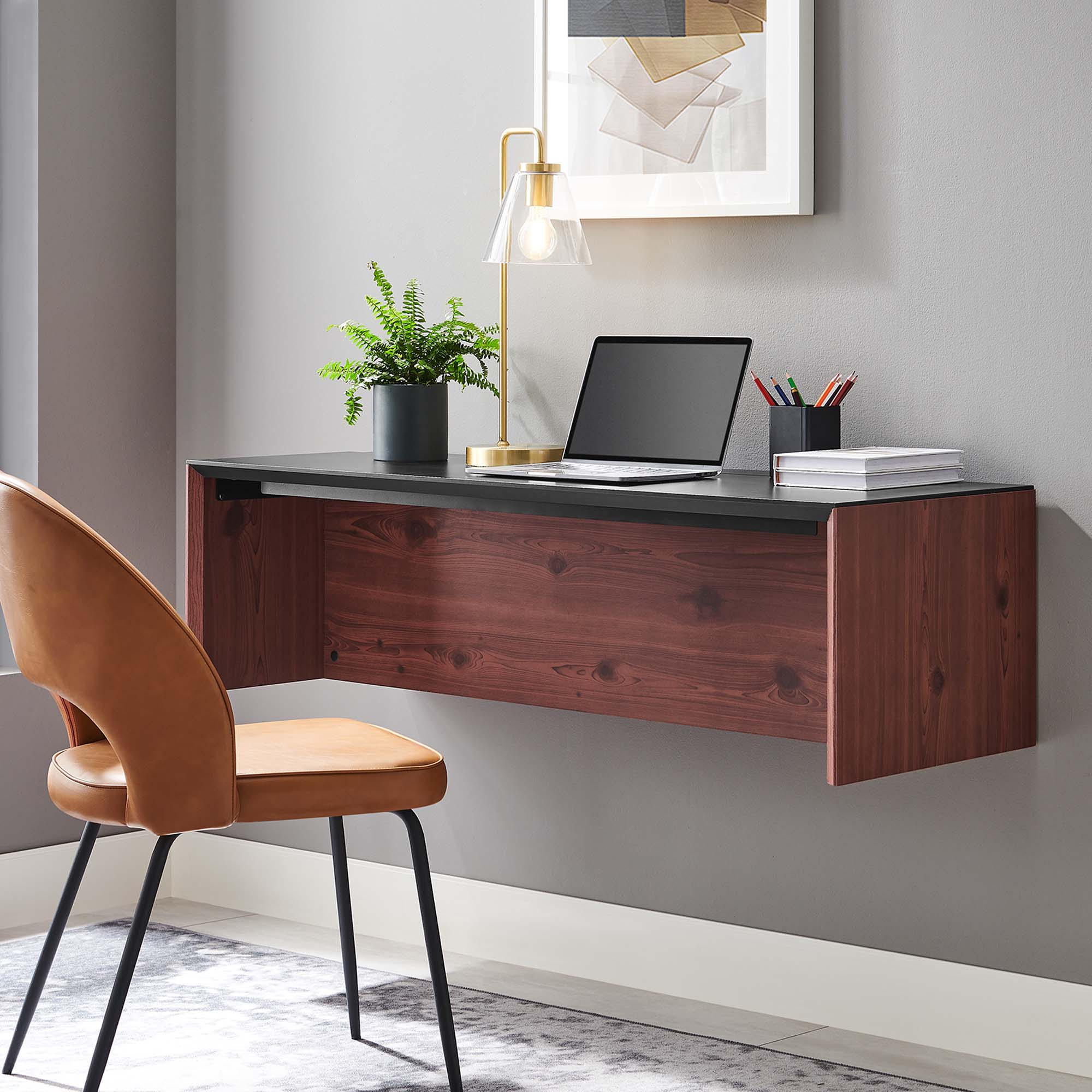 Kinetic 49" Wall-Mount Office Desk by Modway