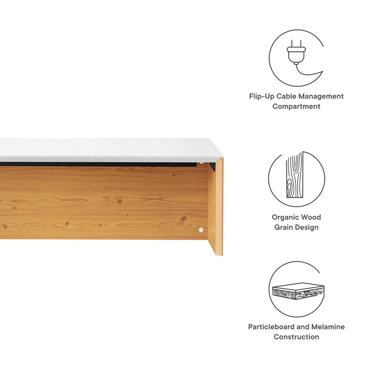 Kinetic 49" Wall-Mount Office Desk by Modway