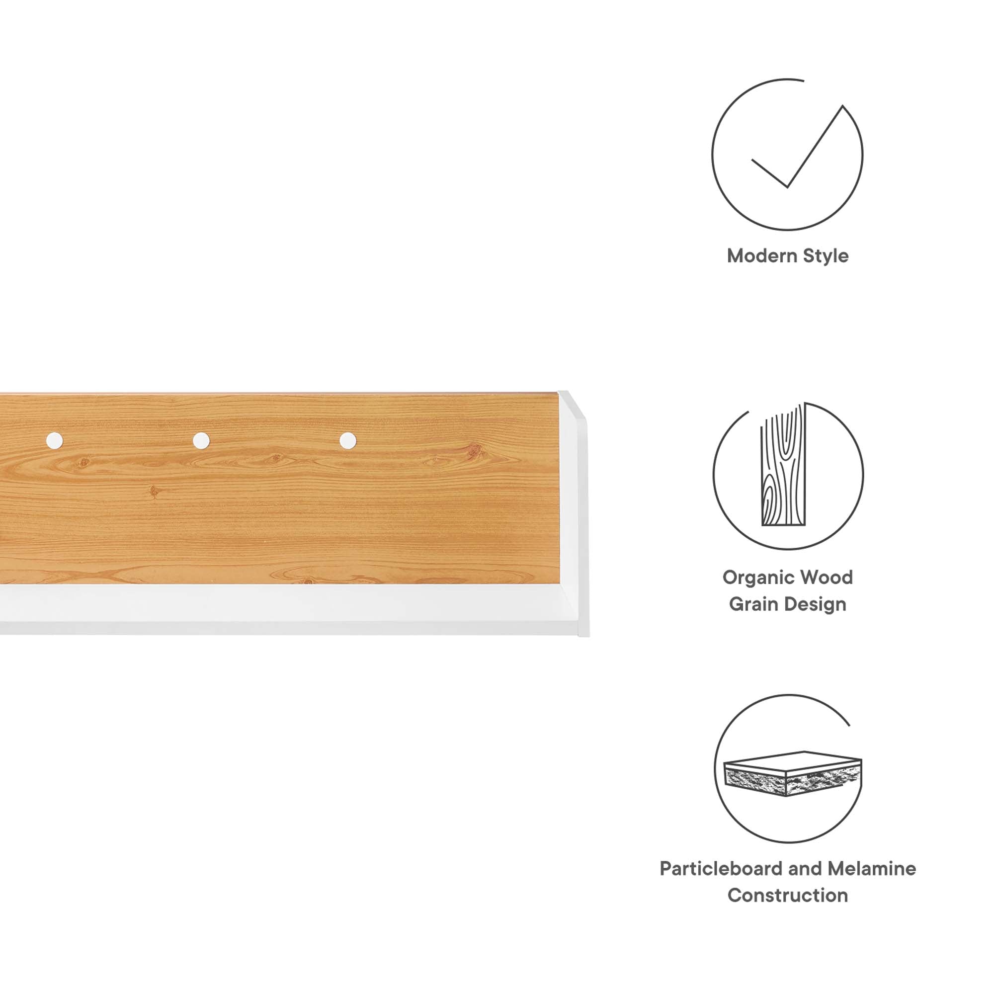 Kinetic Wall-Mount Shelf by Modway
