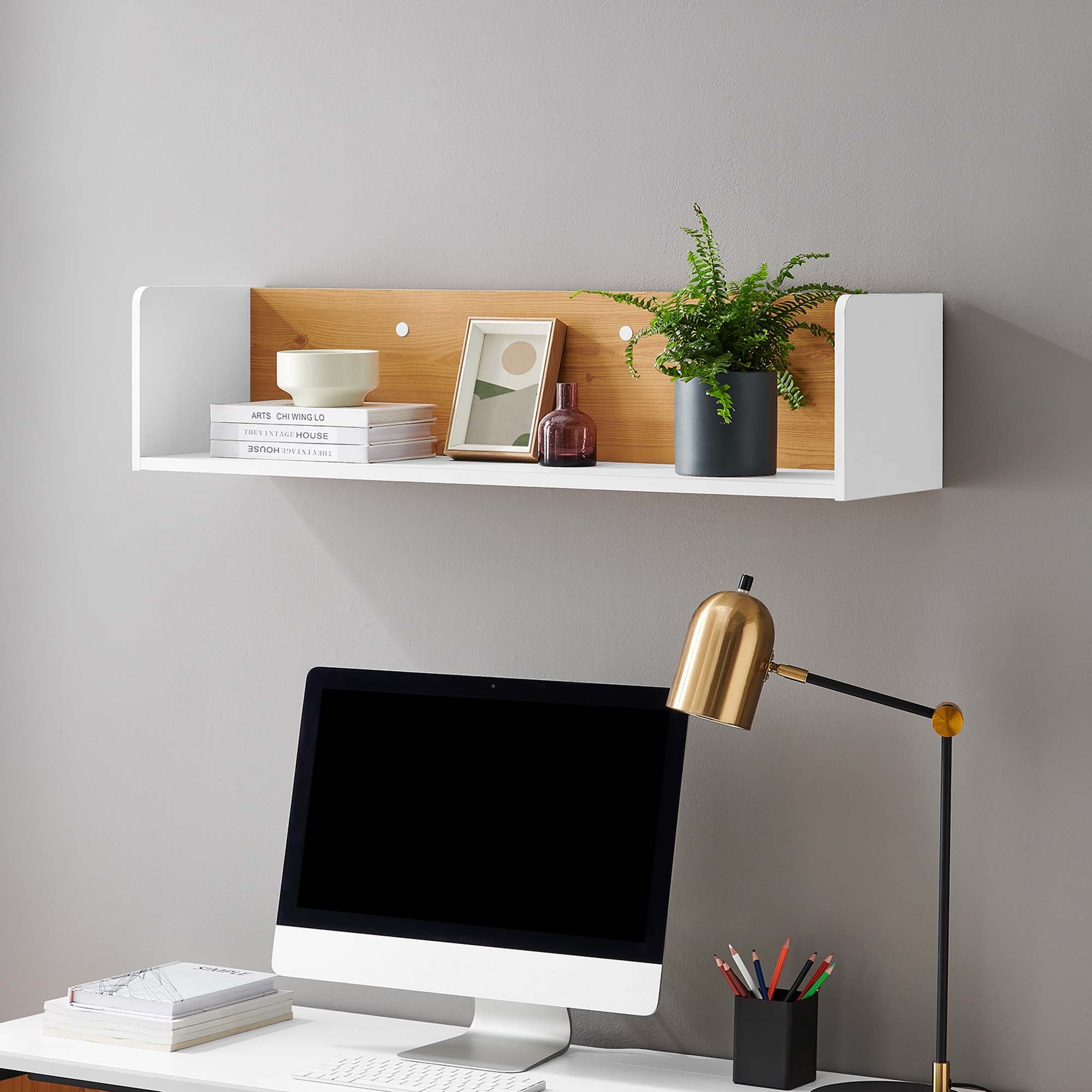 Kinetic Wall-Mount Shelf by Modway